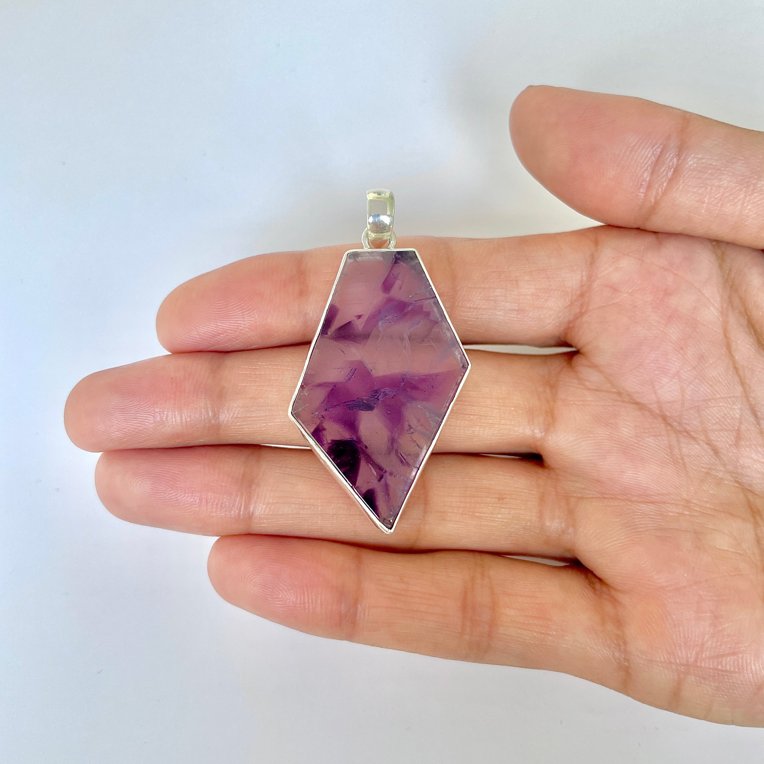 Star Amethyst Slice Pendant-(STA-1-98)