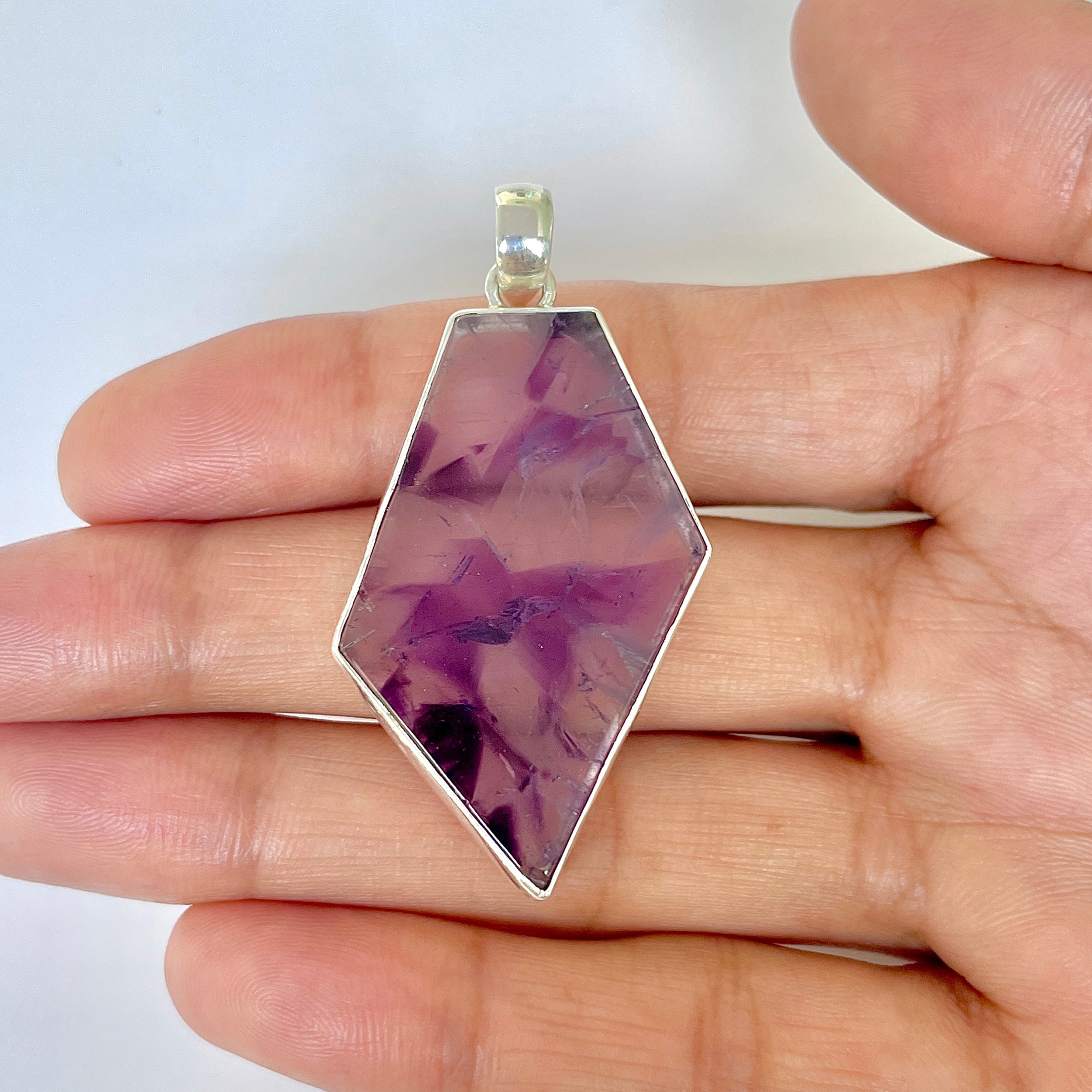 Star Amethyst Slice Pendant-(STA-1-98)