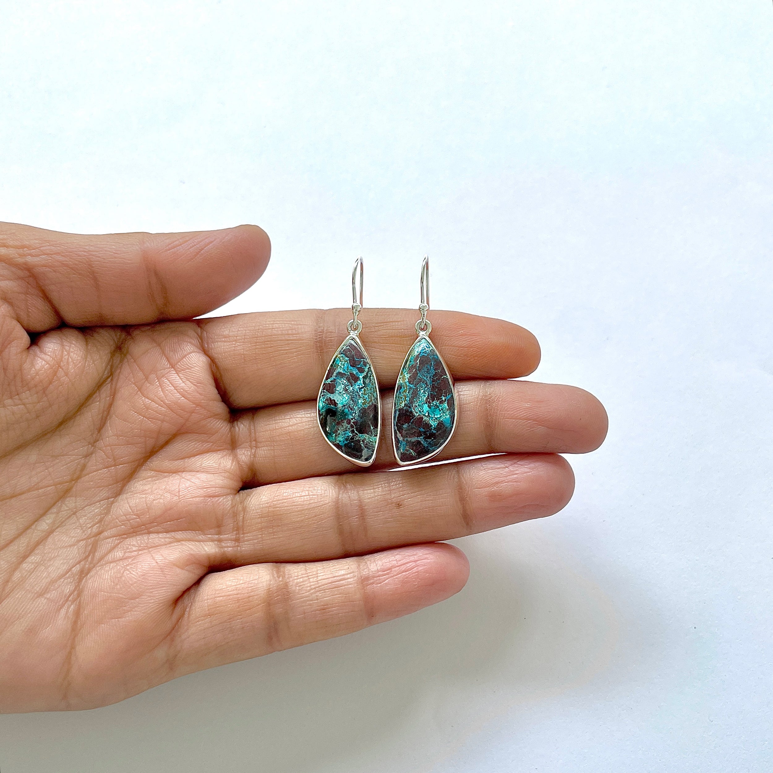 Shattuckite Earring-(STK-3-4)