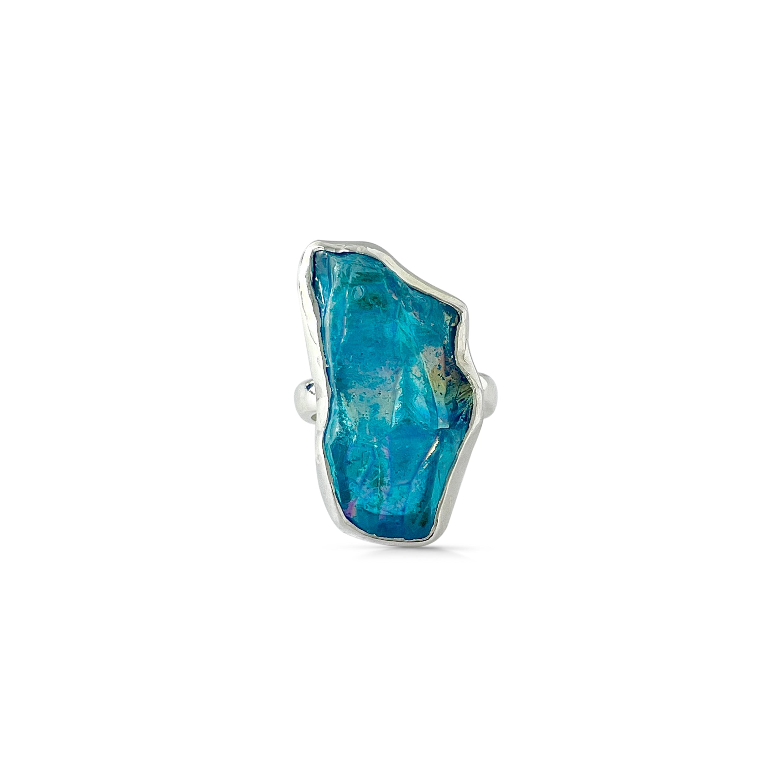 Titanium Druzy Blue Ring-(TDB-2-12)