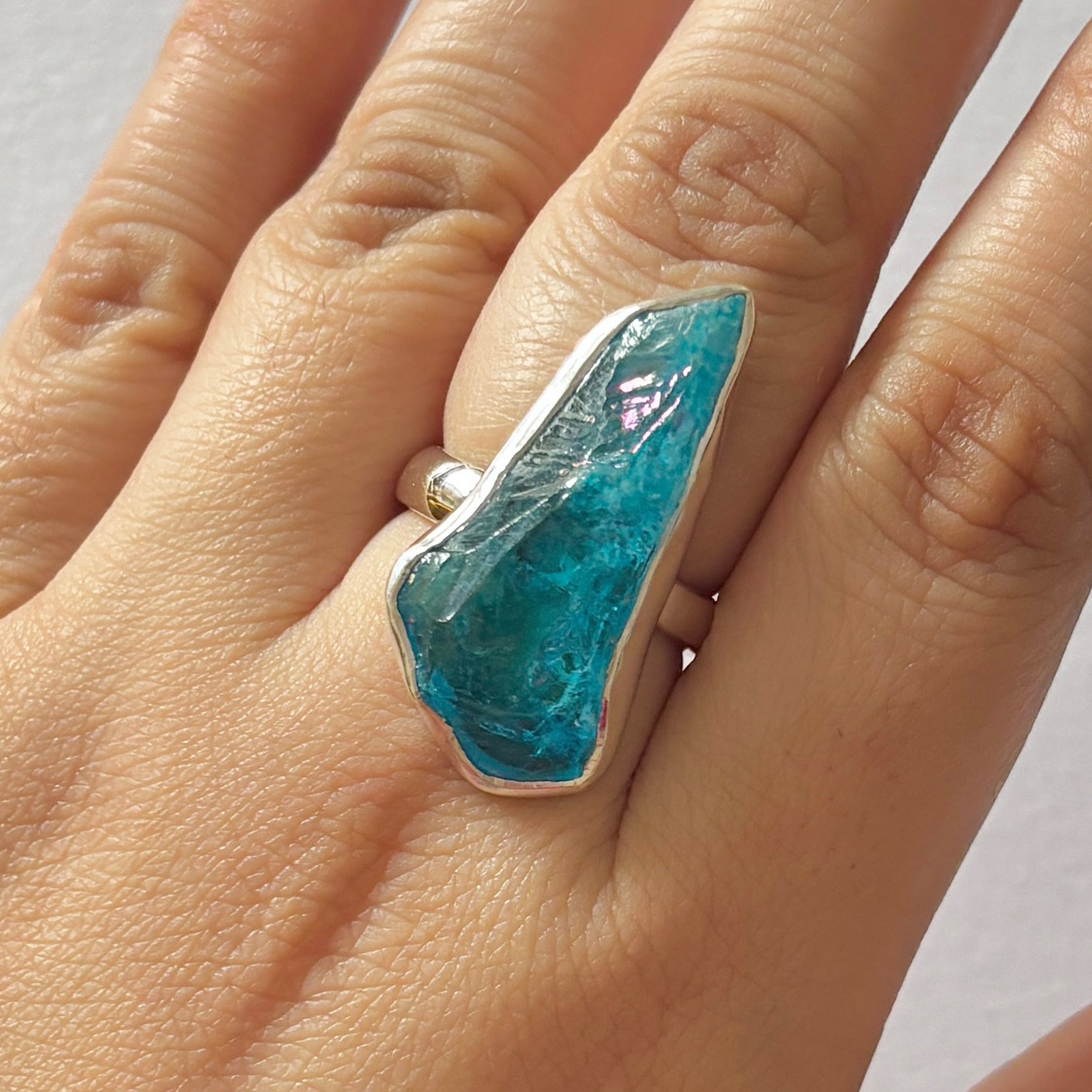 Titanium Druzy Blue Ring-(TDB-2-22)