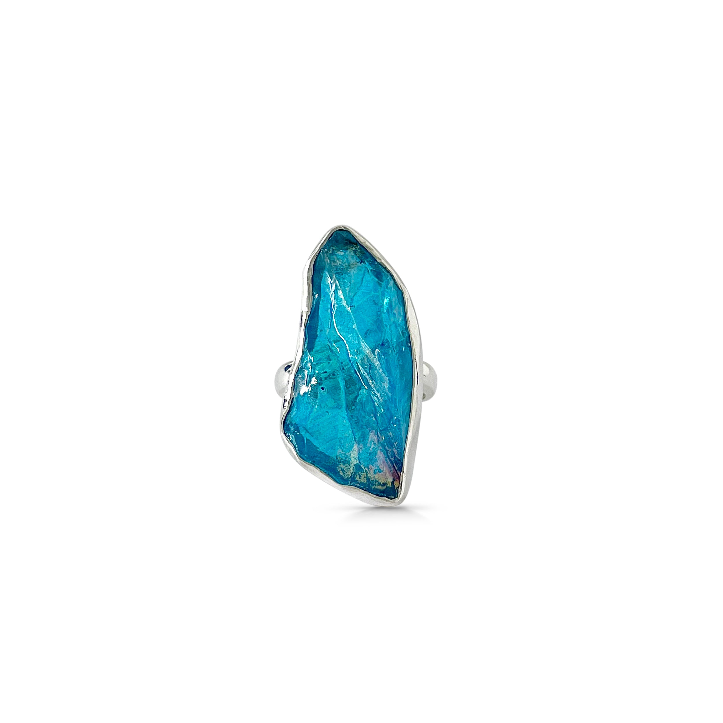 Titanium Druzy Blue Ring-(TDB-2-25)