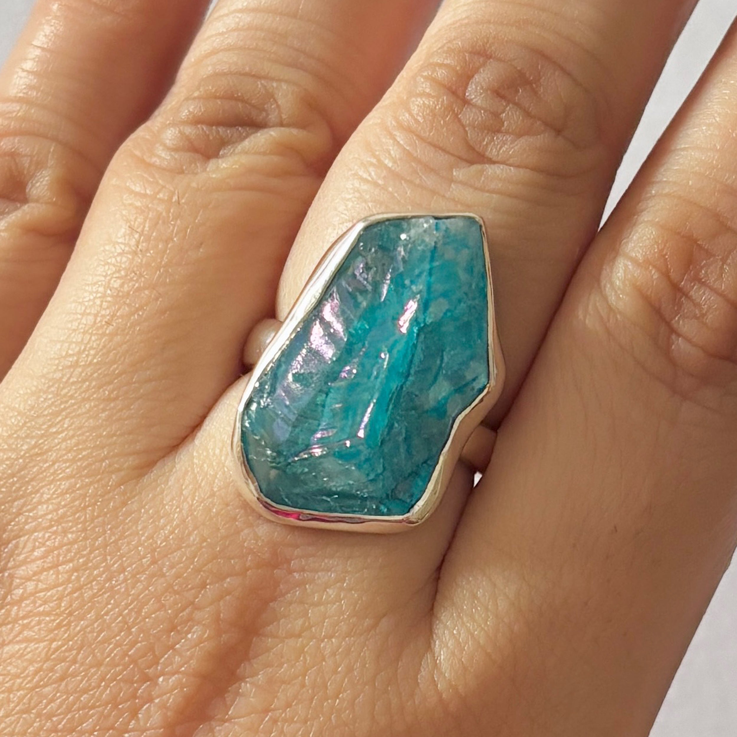 Titanium Druzy Blue Ring-(TDB-2-30)
