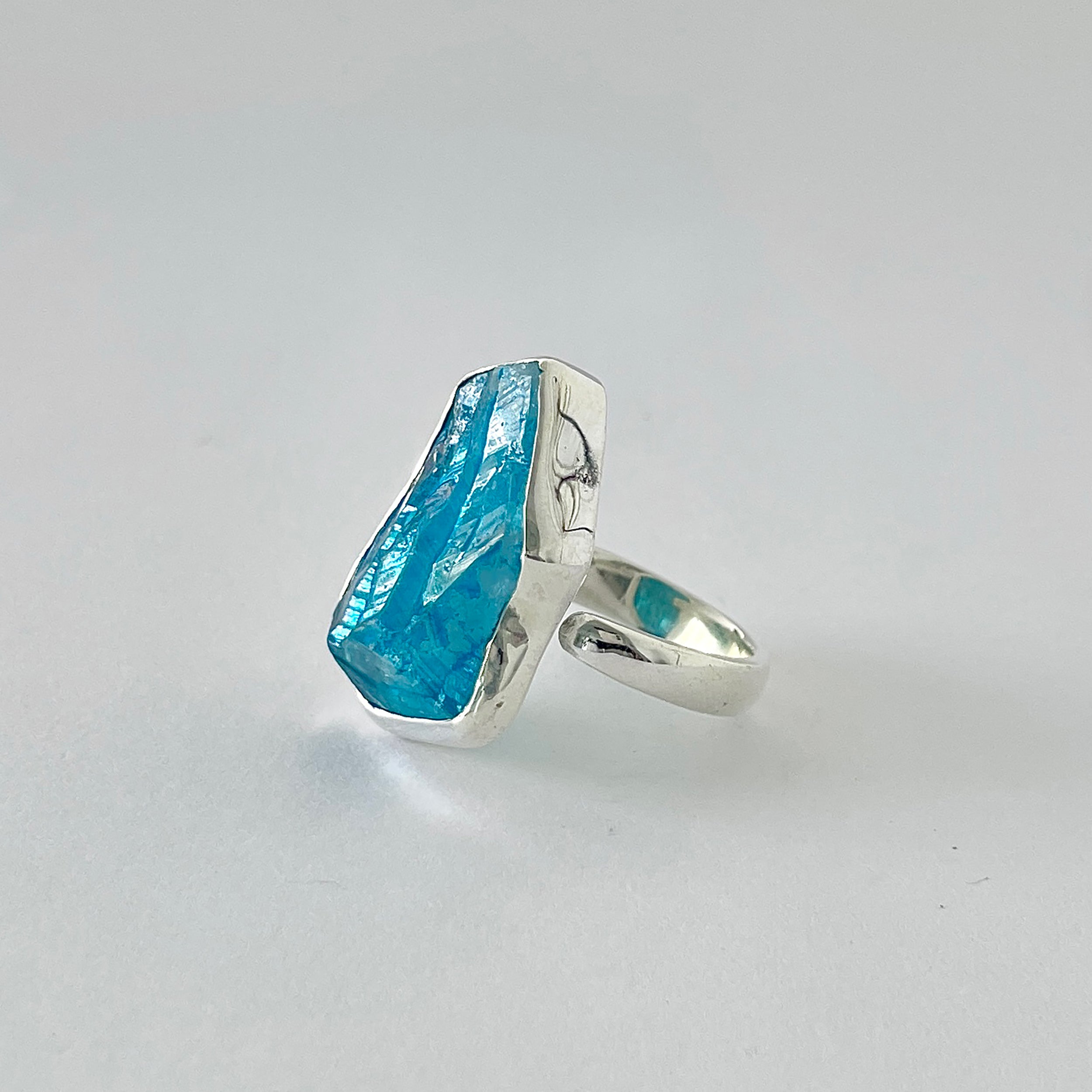 Titanium Druzy Blue Ring-(TDB-2-30)