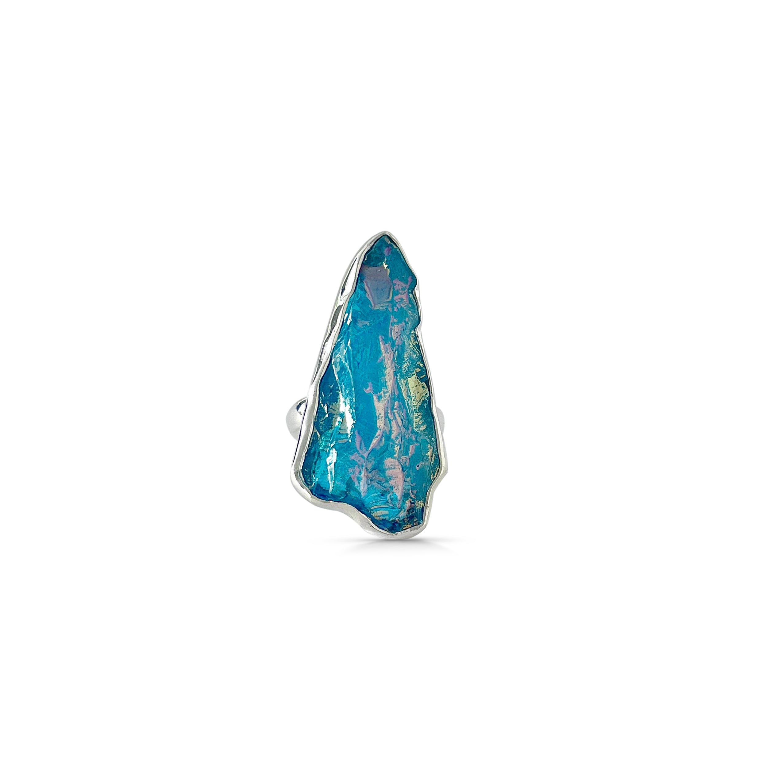 Titanium Druzy Blue Ring-(TDB-2-33)