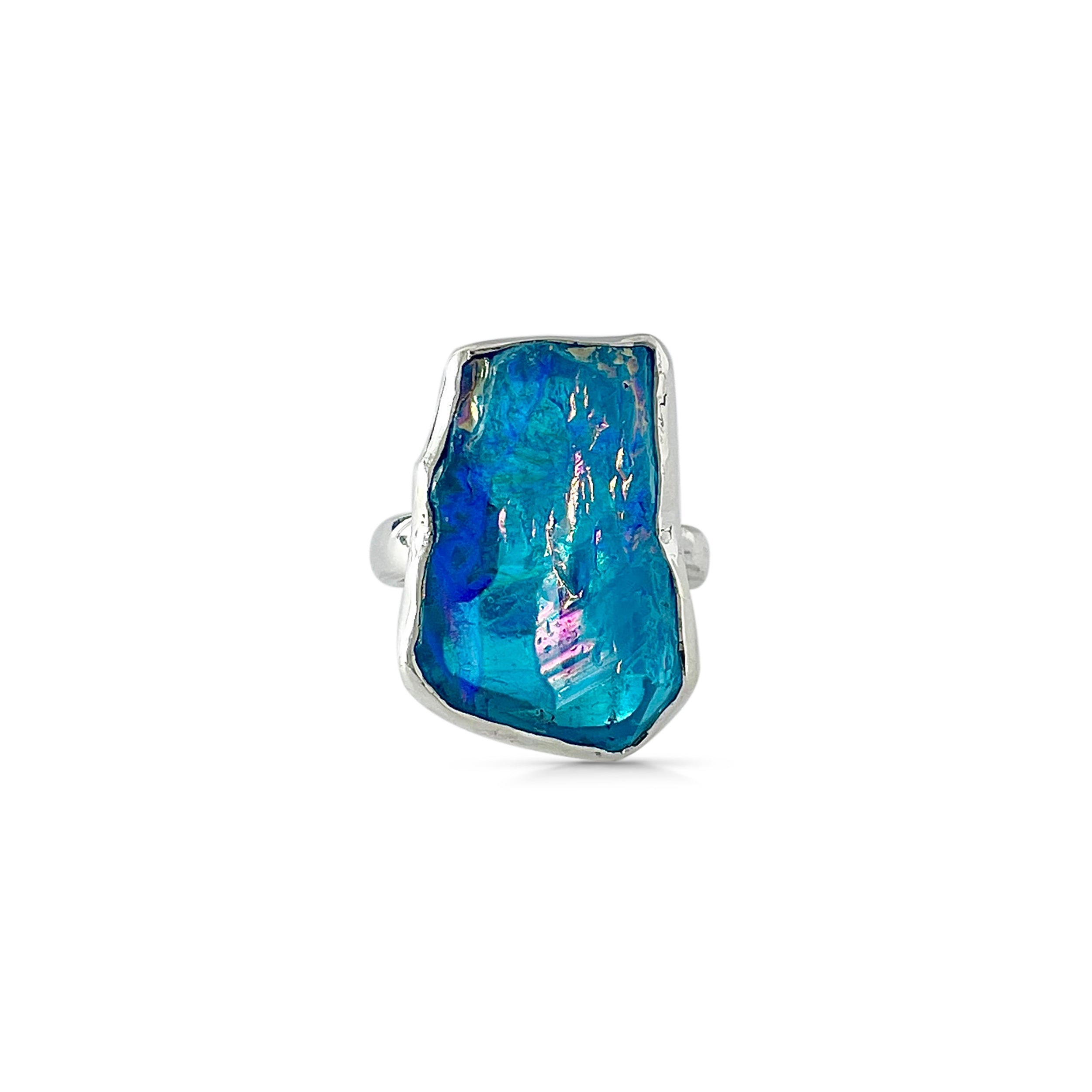 Titanium Druzy Blue Ring-(TDB-2-34)
