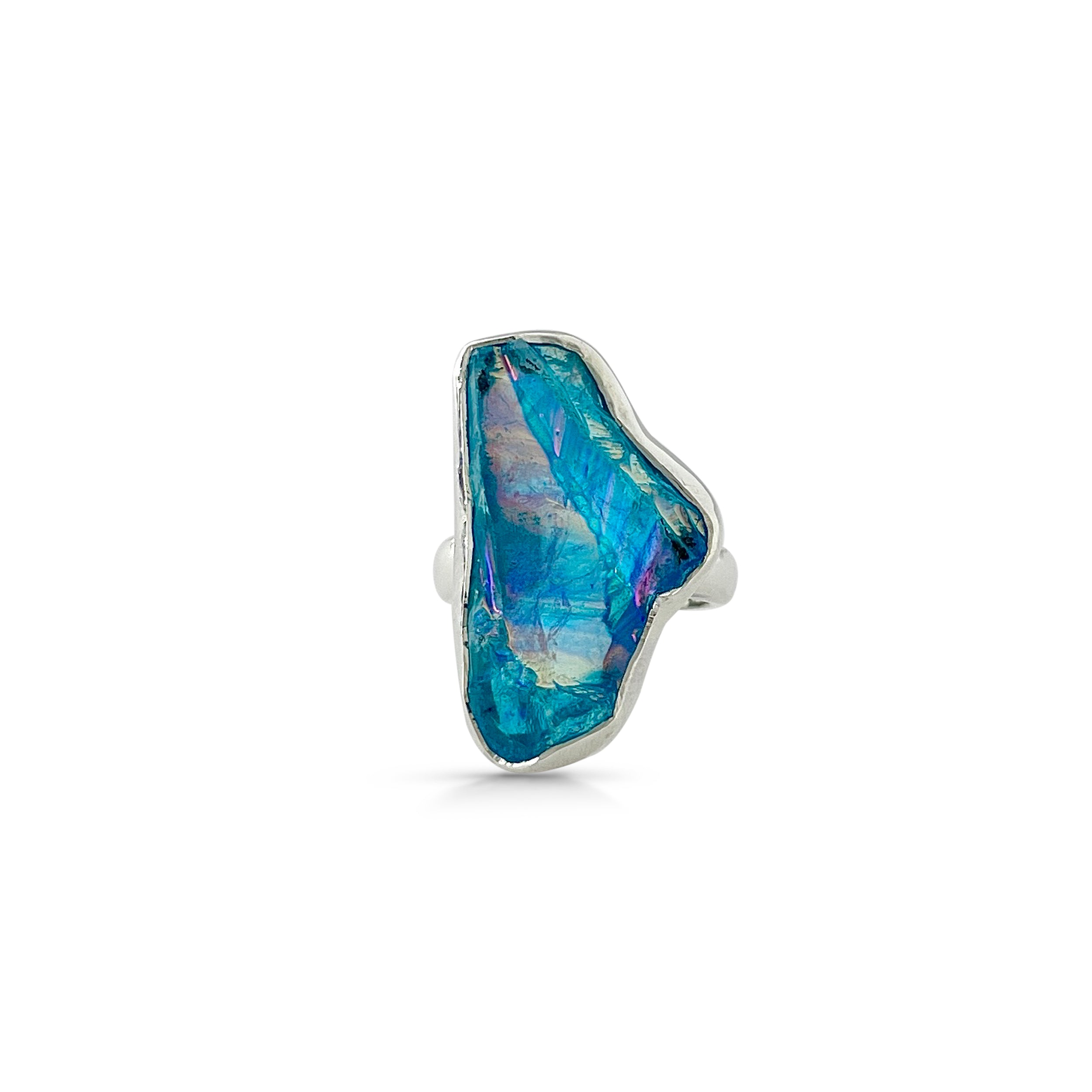 Titanium Druzy Blue Ring-(TDB-2-37)