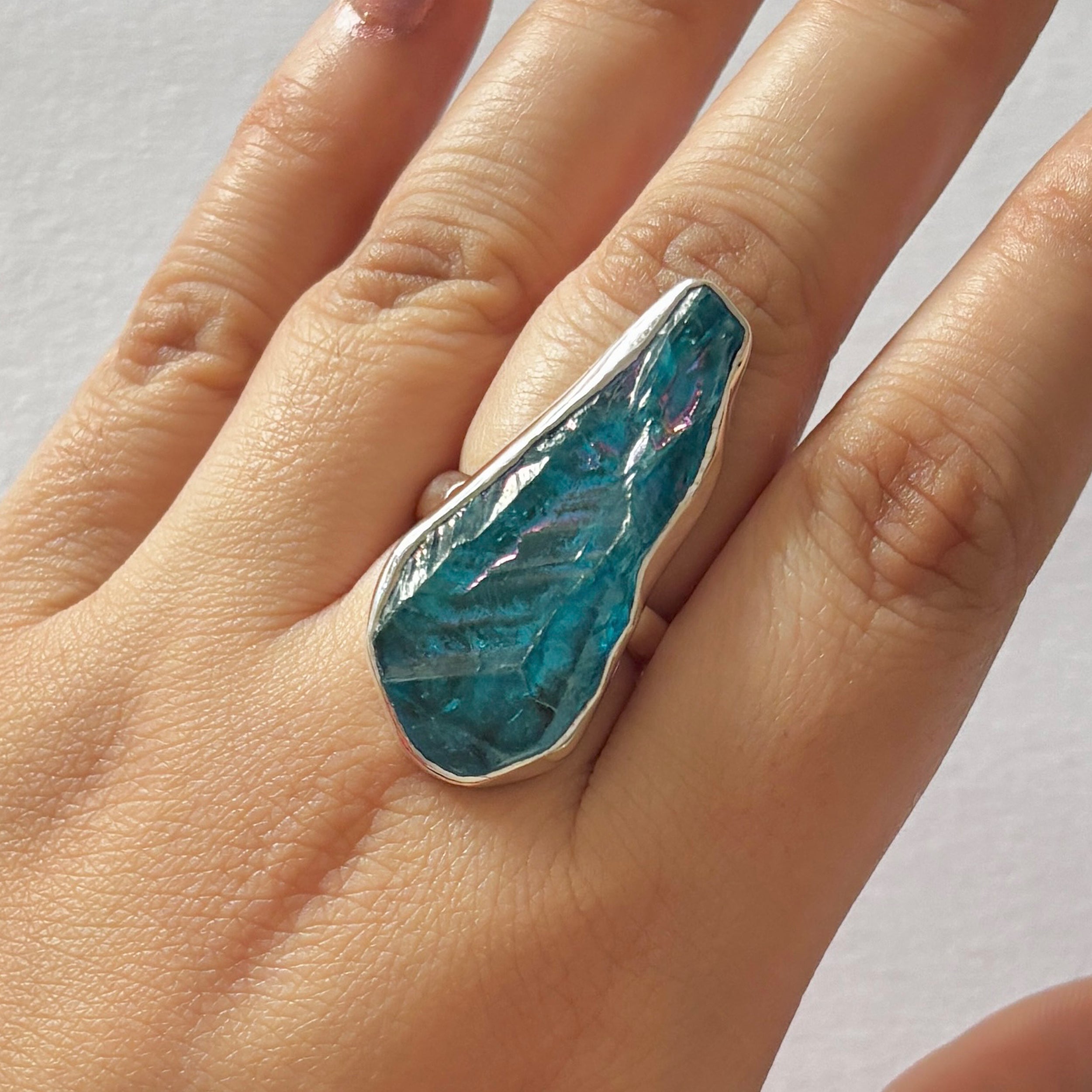 Titanium Druzy Blue Ring-(TDB-2-39)