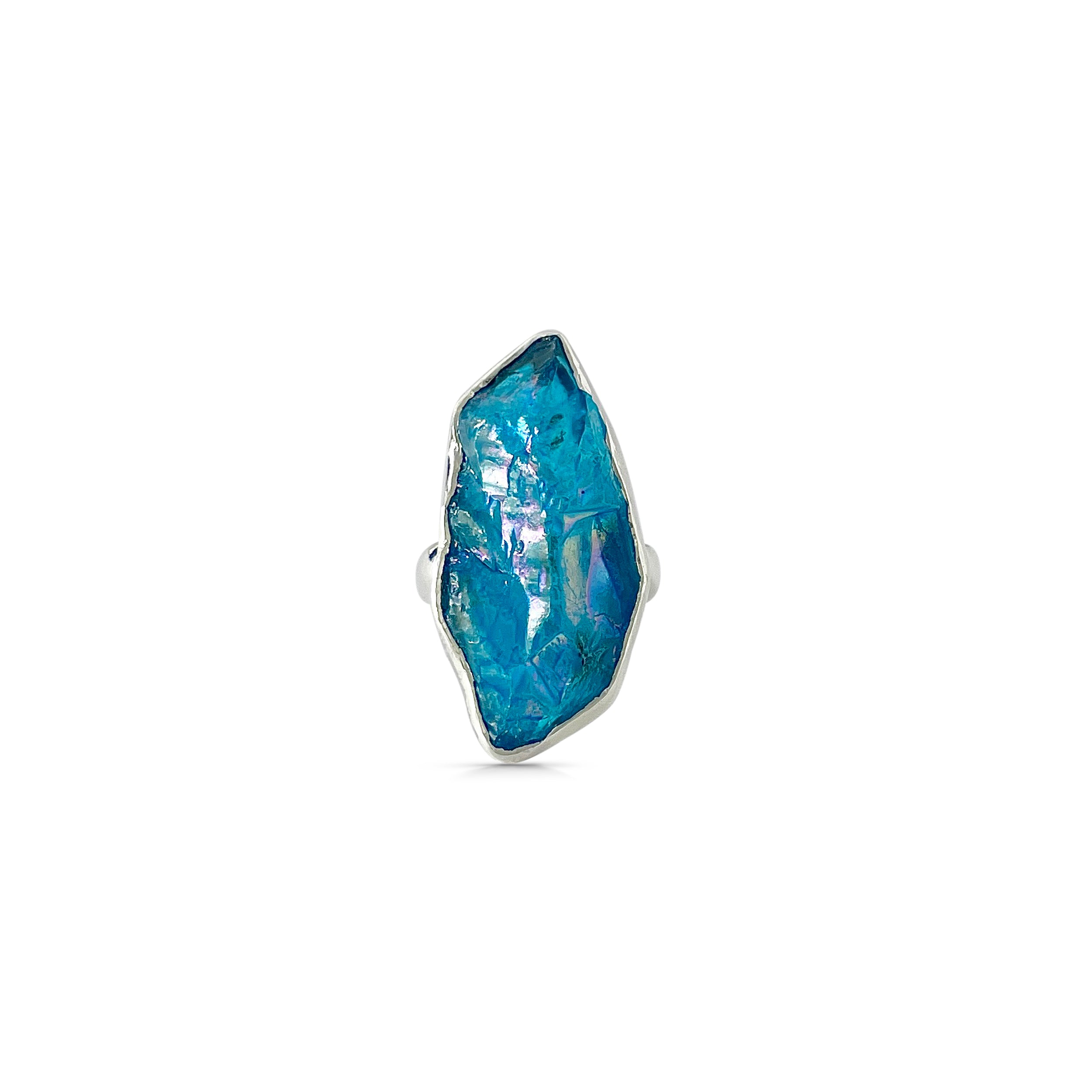 Titanium Druzy Blue Ring-(TDB-2-42)