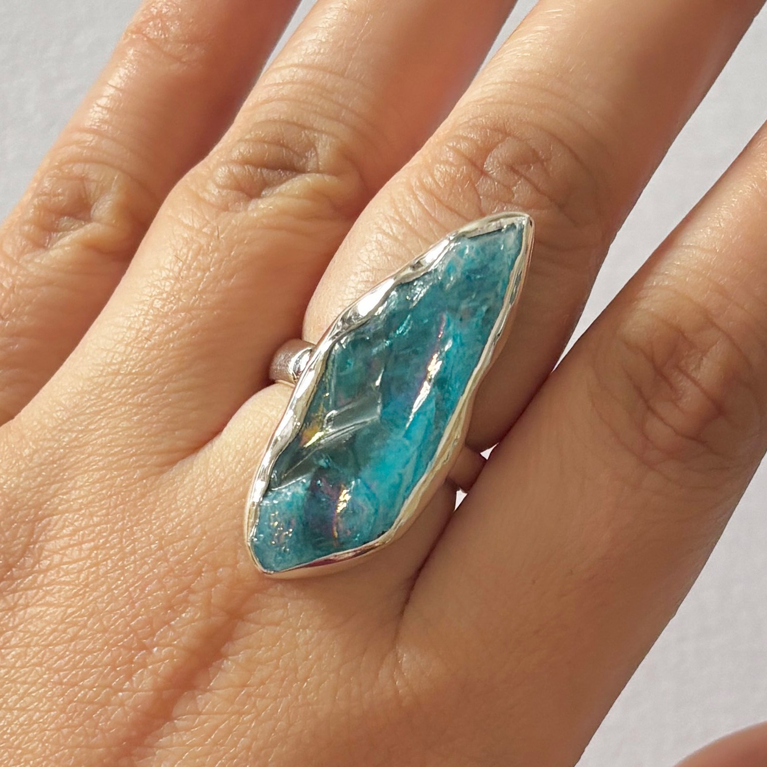 Titanium Druzy Blue Ring-(TDB-2-44)