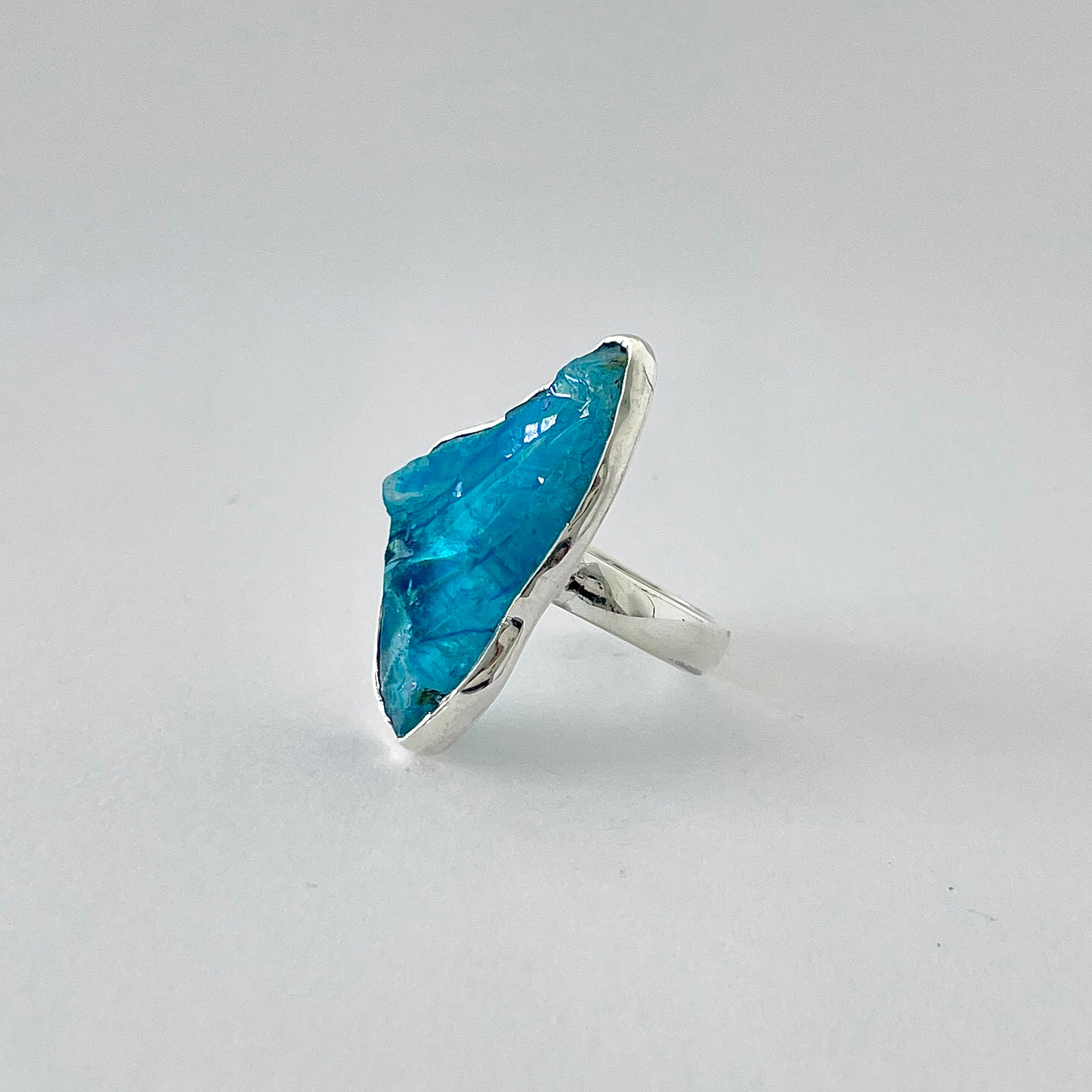 Titanium Druzy Blue Ring-(TDB-2-49)