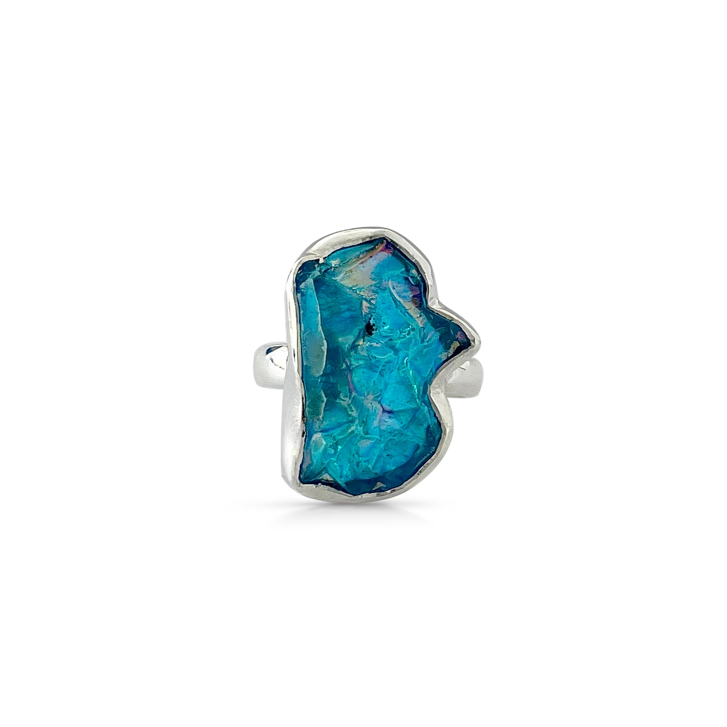 Titanium Druzy Blue Ring-(TDB-2-53)