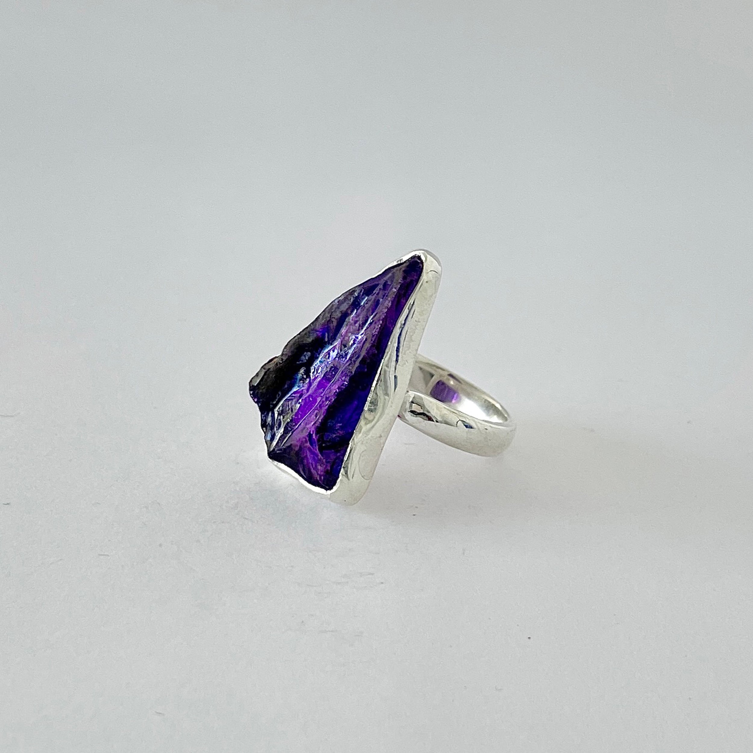 Titanium Druzy Purple Ring-(TDP-2-22)