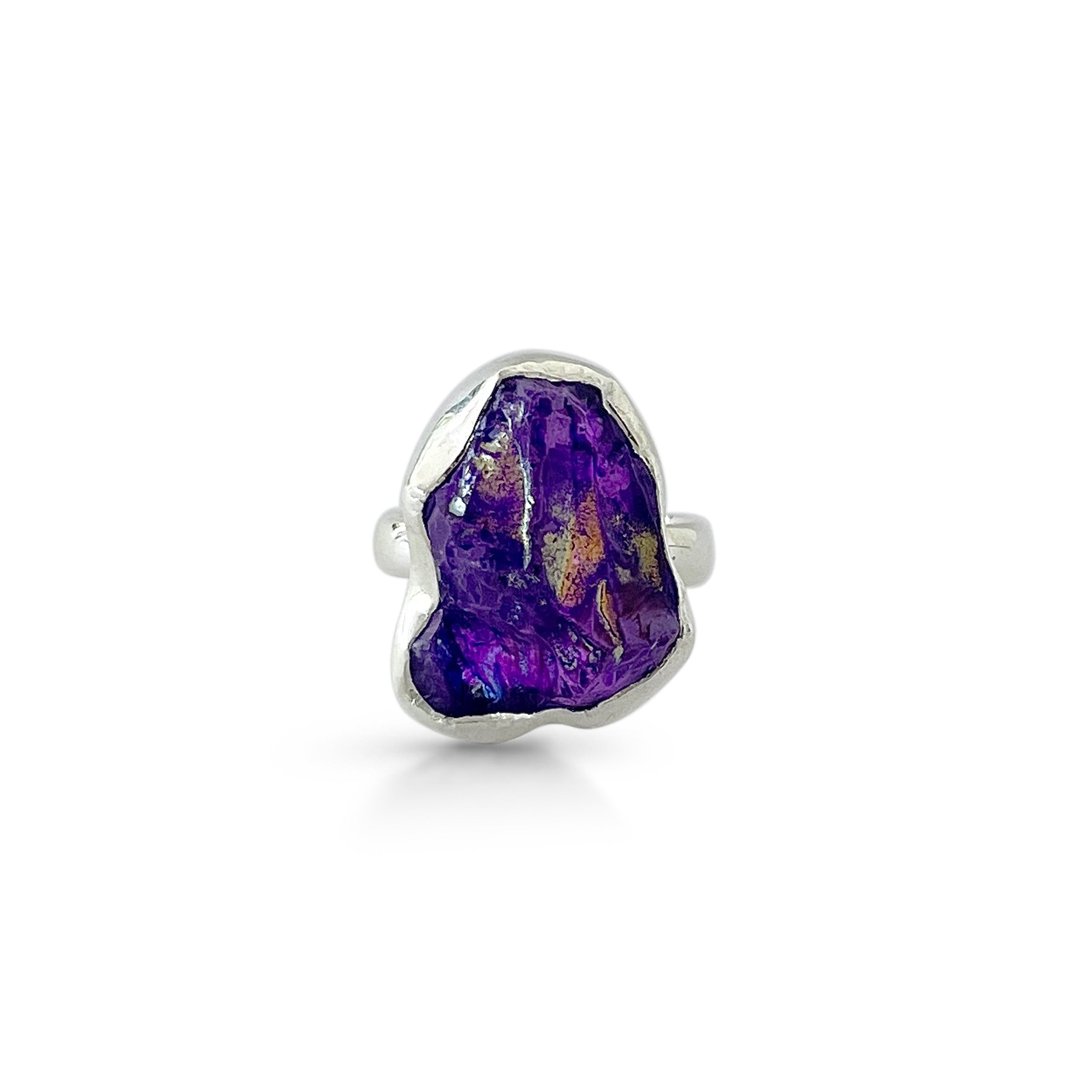 Titanium Druzy Purple Ring-(TDP-2-23)