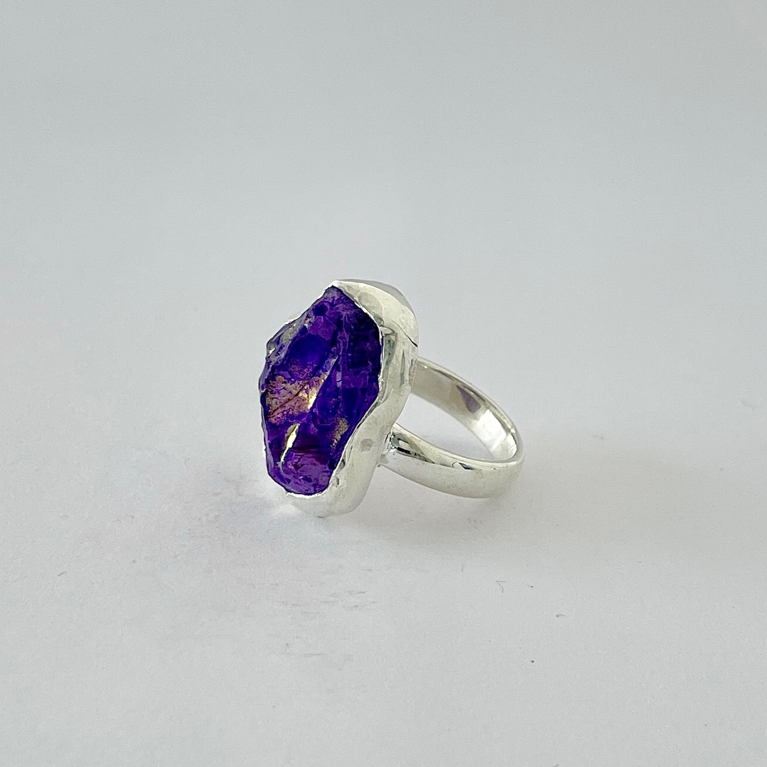 Titanium Druzy Purple Ring-(TDP-2-23)