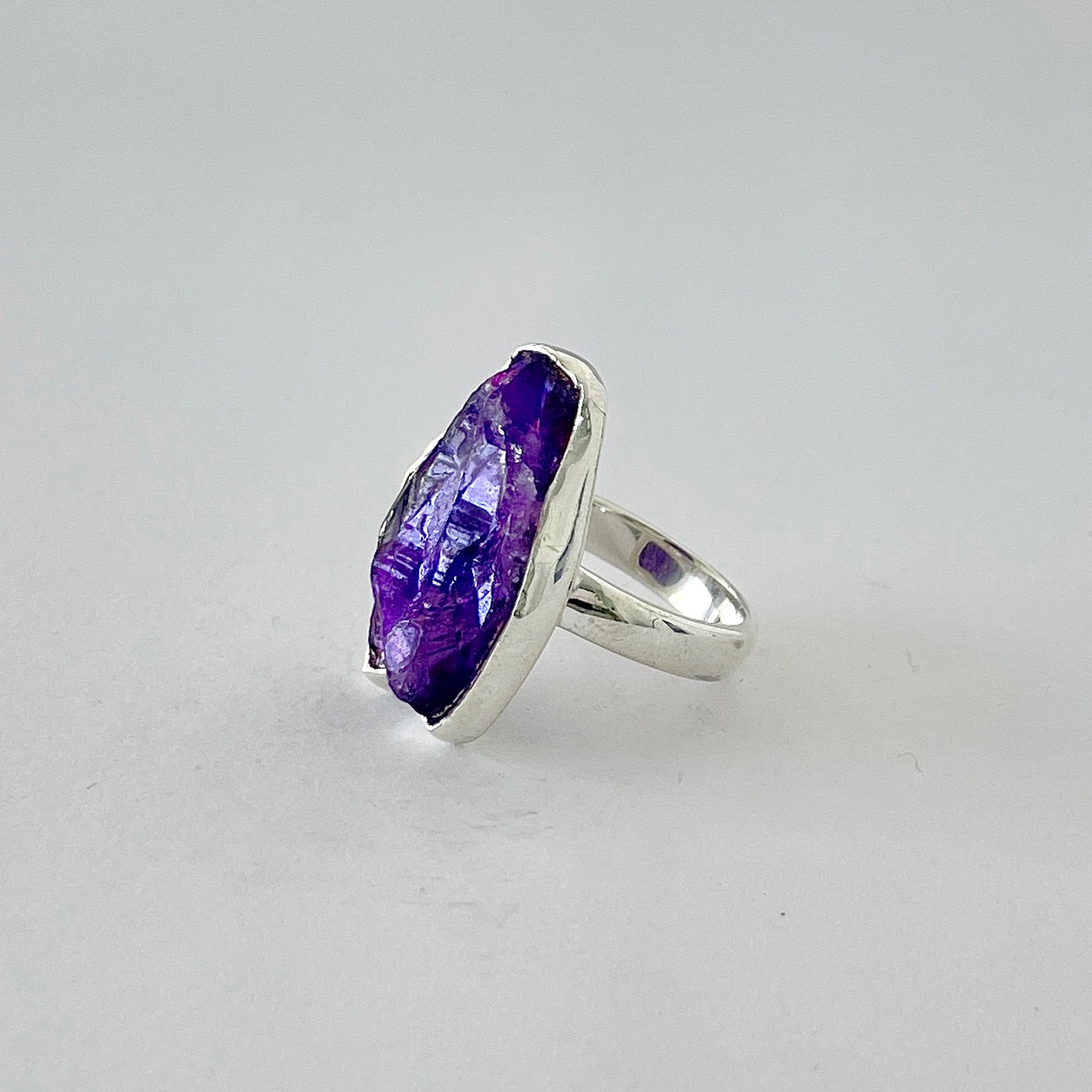 Titanium Druzy Purple Ring-(TDP-2-29)