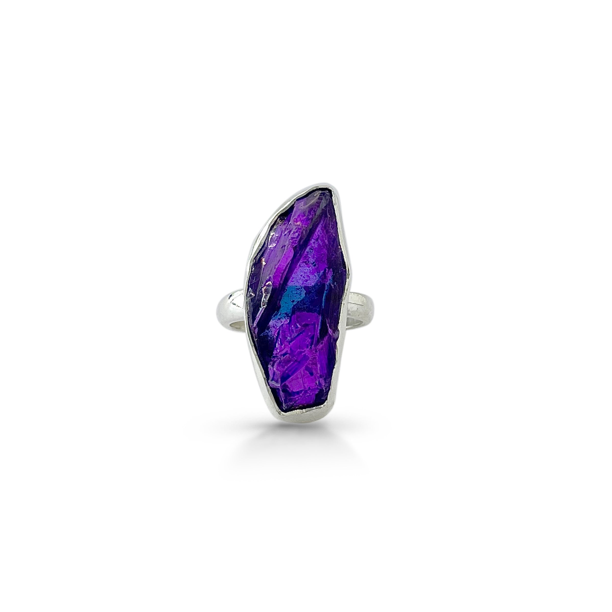 Titanium Druzy Purple Ring-(TDP-2-32)