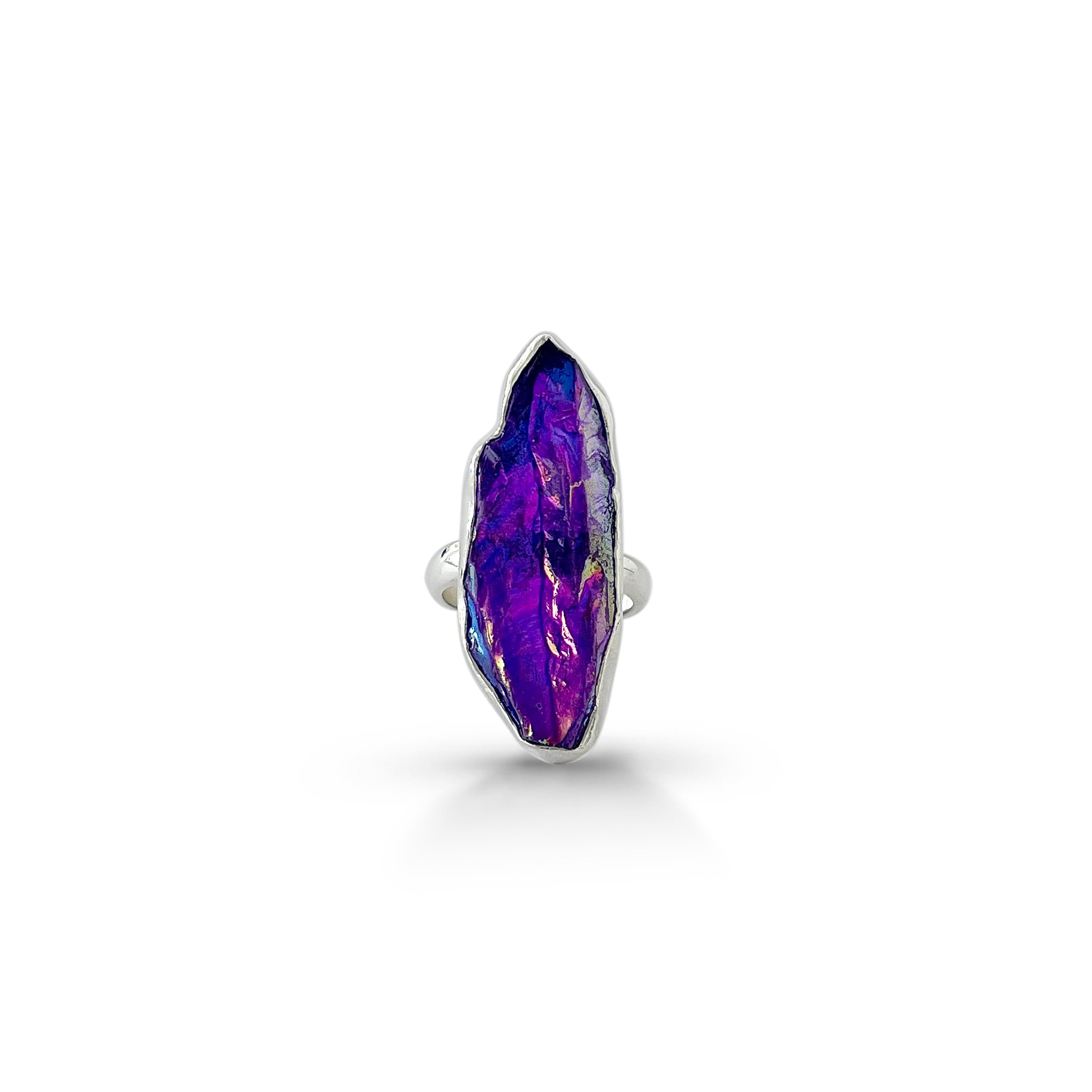 Titanium Druzy Purple Ring-(TDP-2-33)