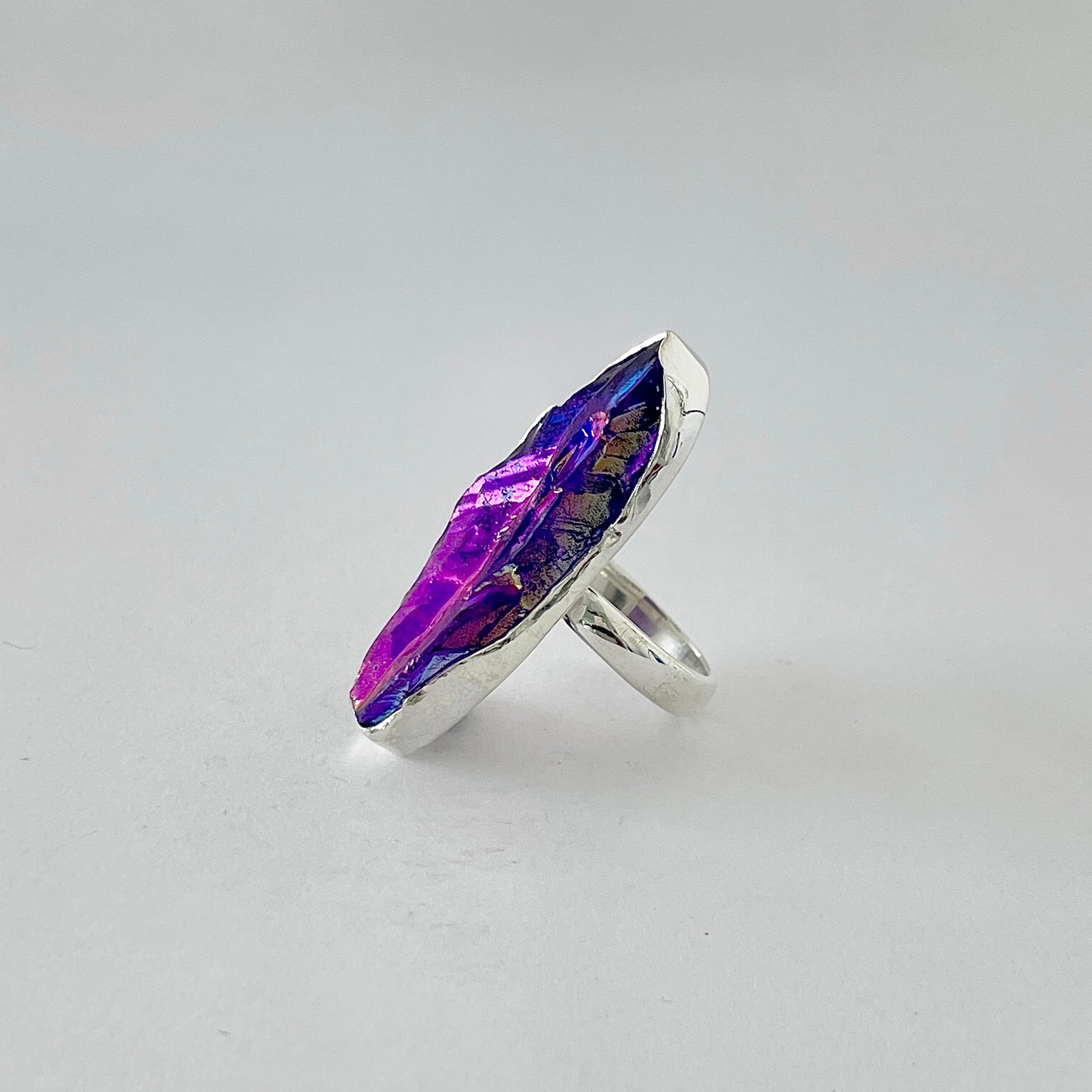 Titanium Druzy Purple Ring-(TDP-2-33)