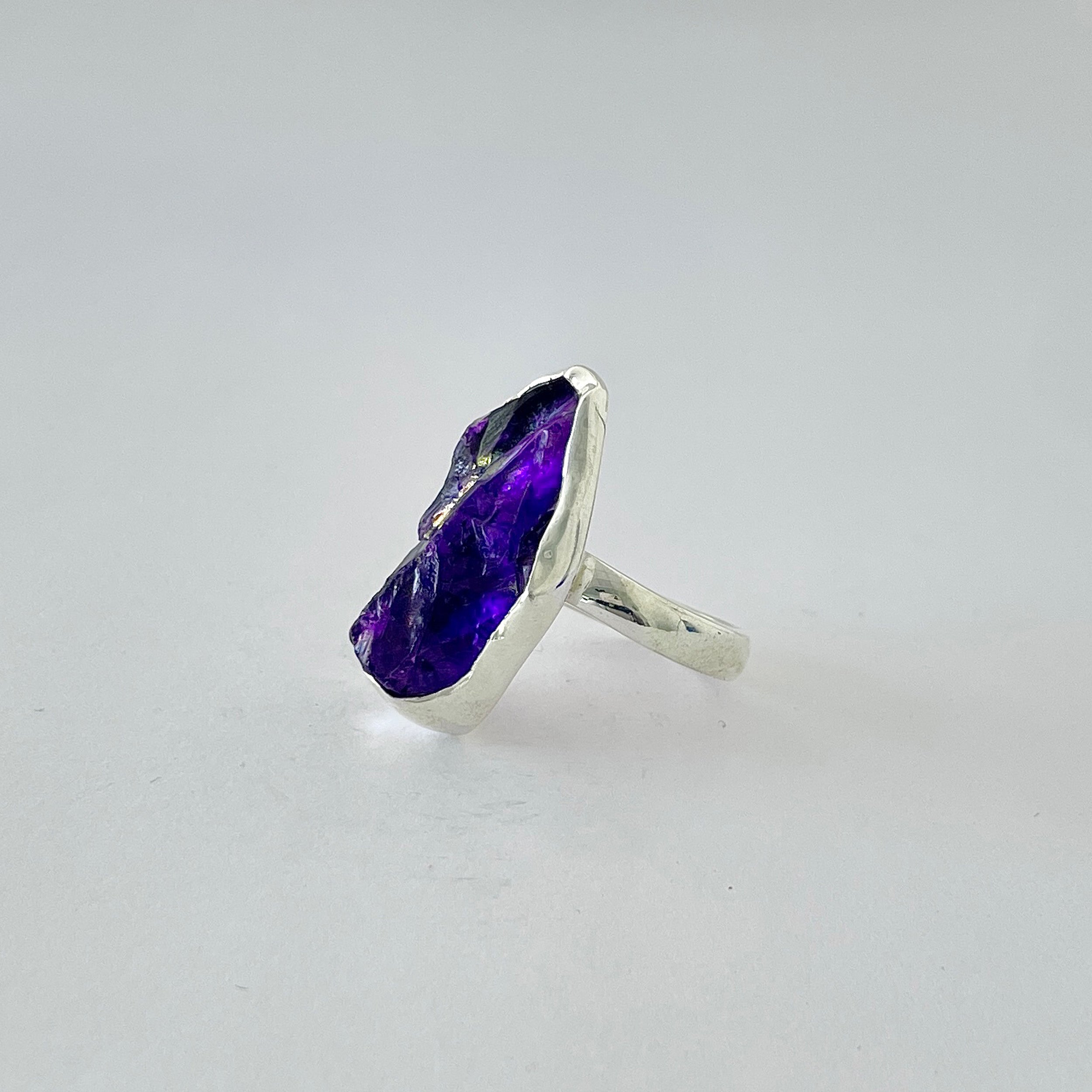 Titanium Druzy Purple Ring-(TDP-2-6)