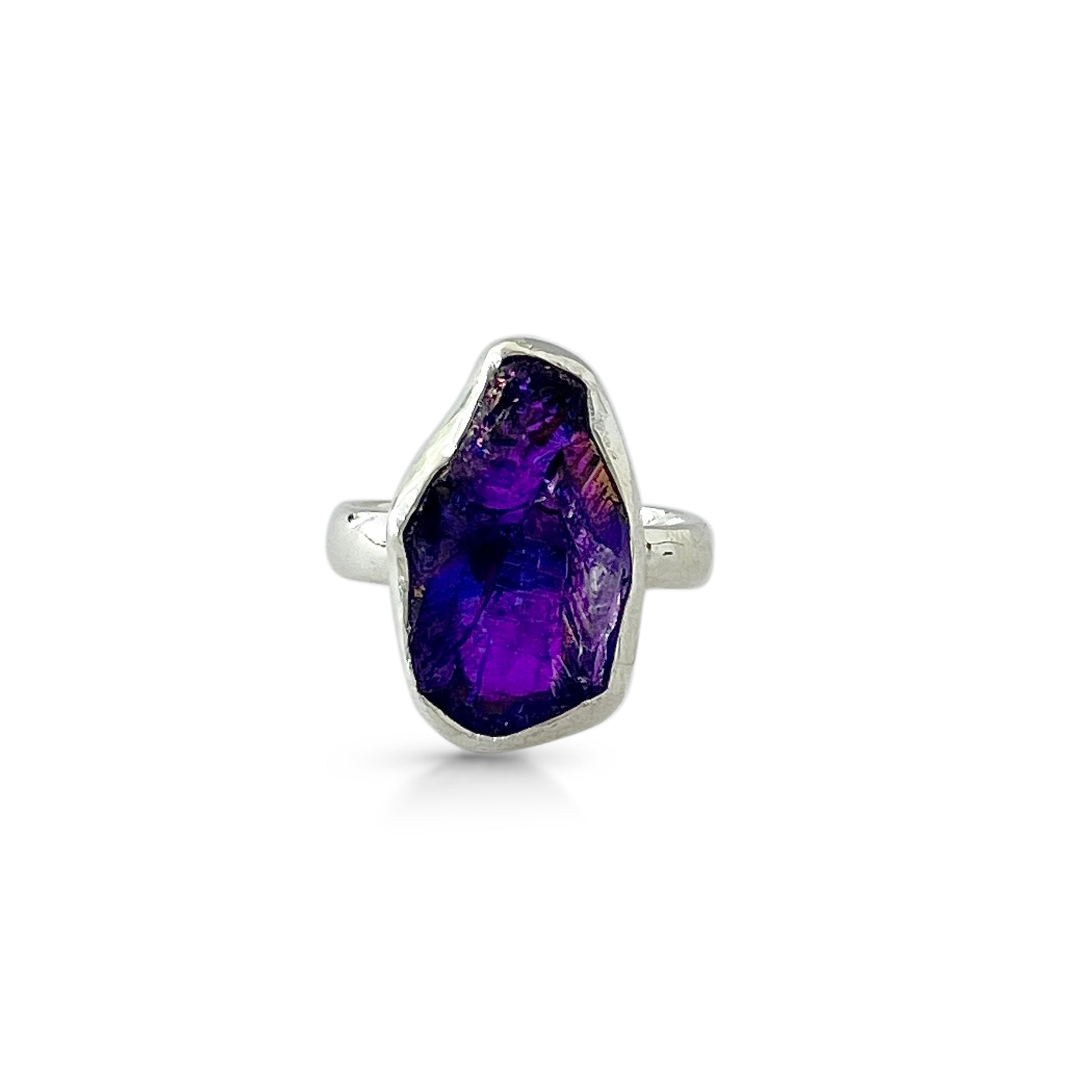 Titanium Druzy Purple Ring-(TDP-2-8)