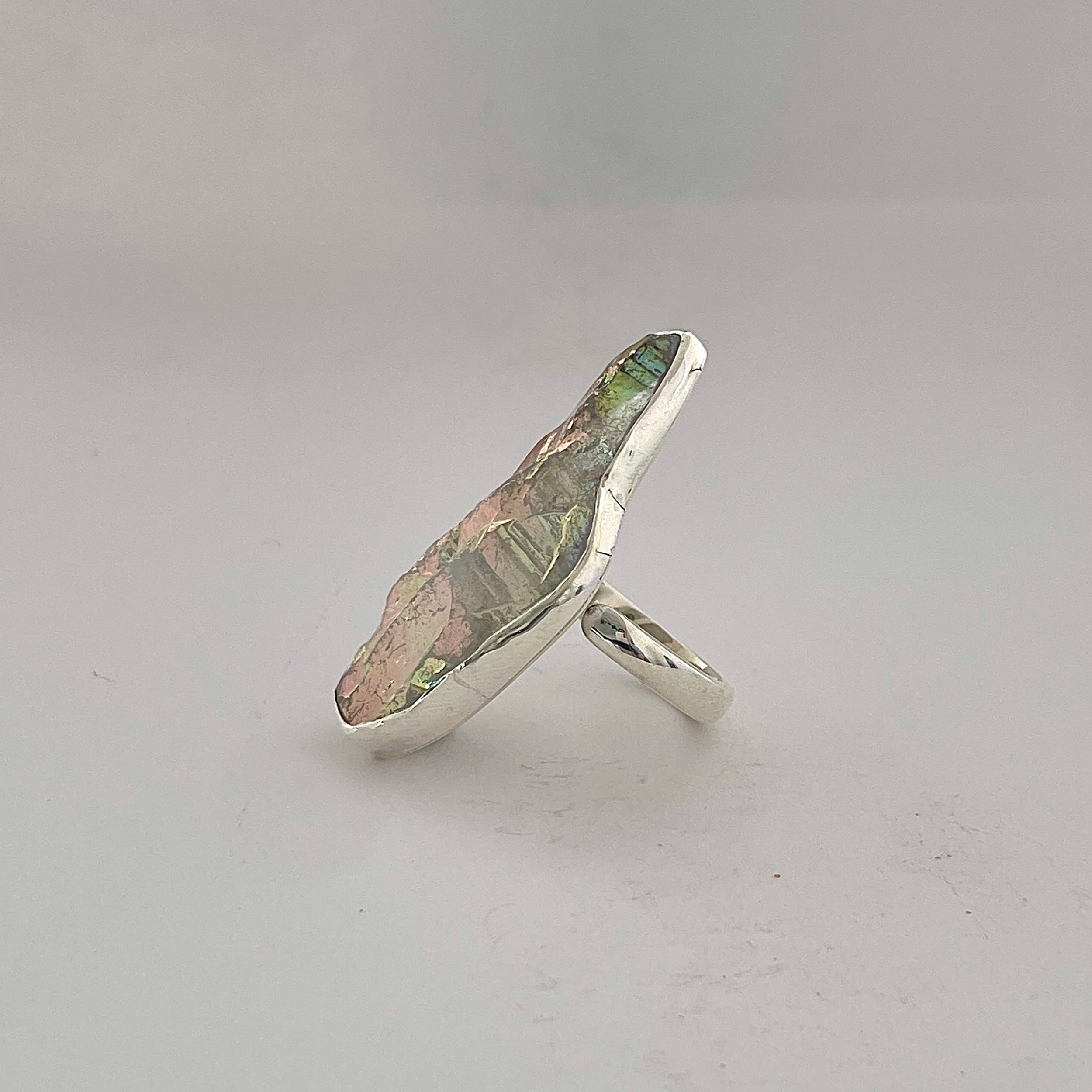 Titanium Druzy White Ring-(TDW-2-11)