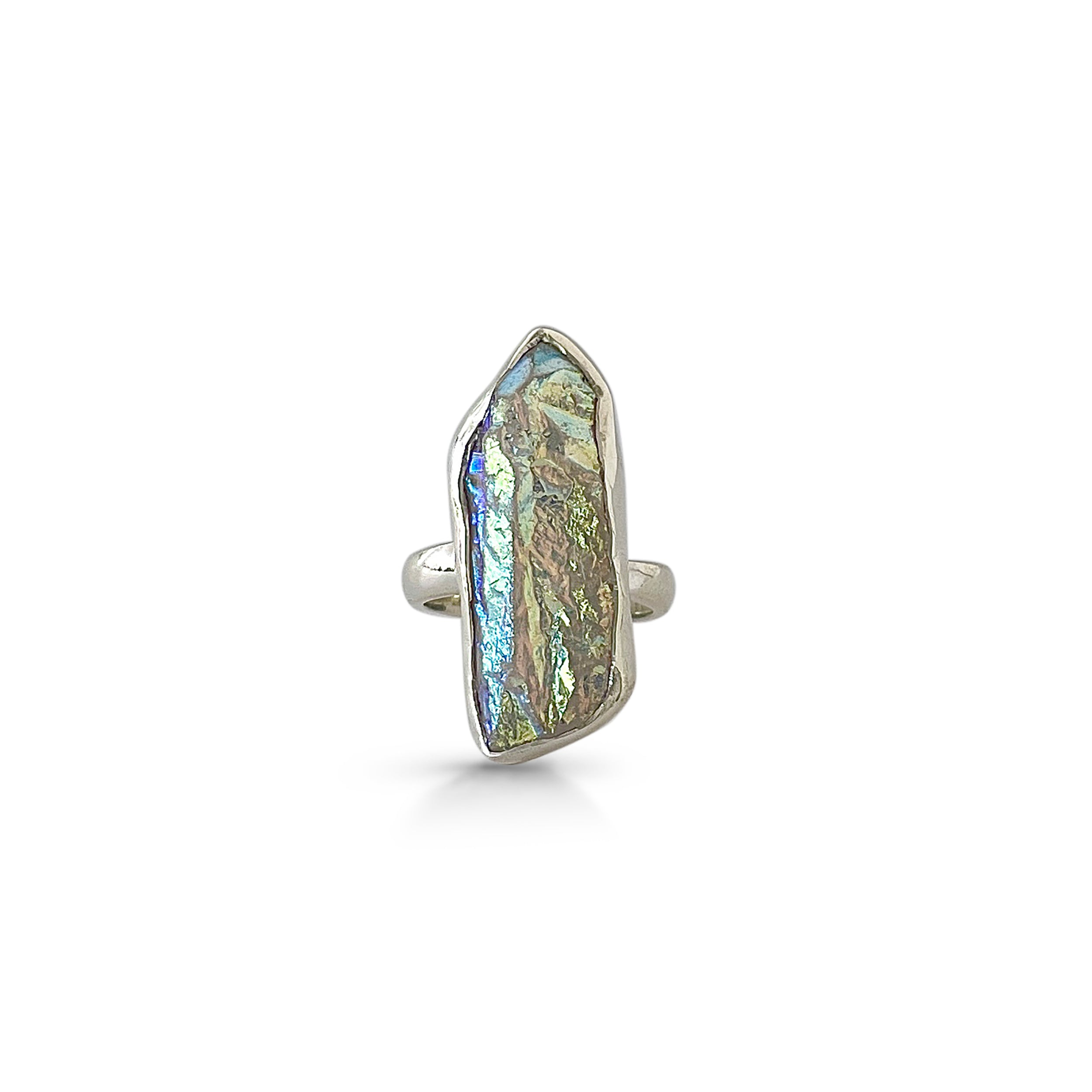 Titanium Druzy White Ring-(TDW-2-17)