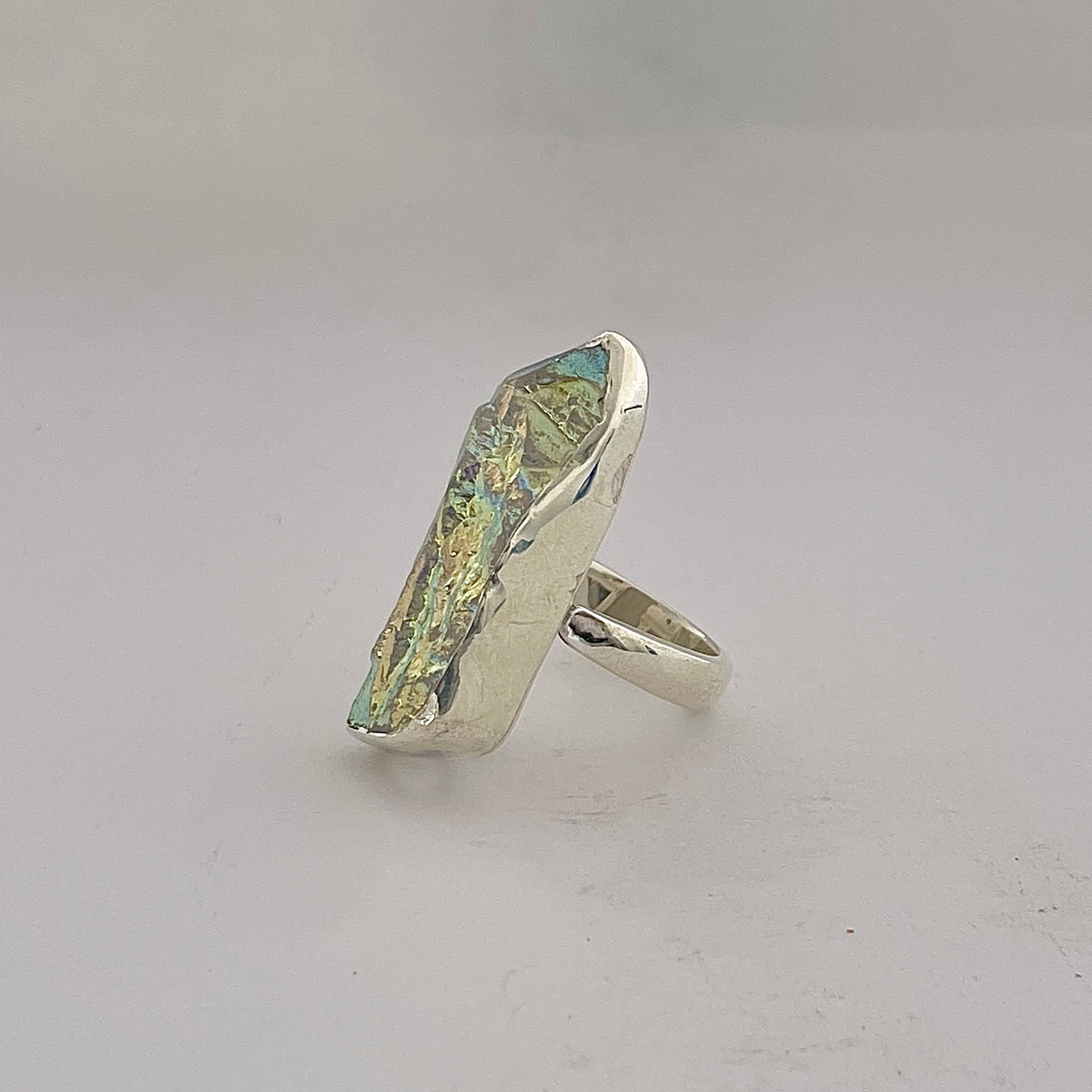 Titanium Druzy White Ring-(TDW-2-17)
