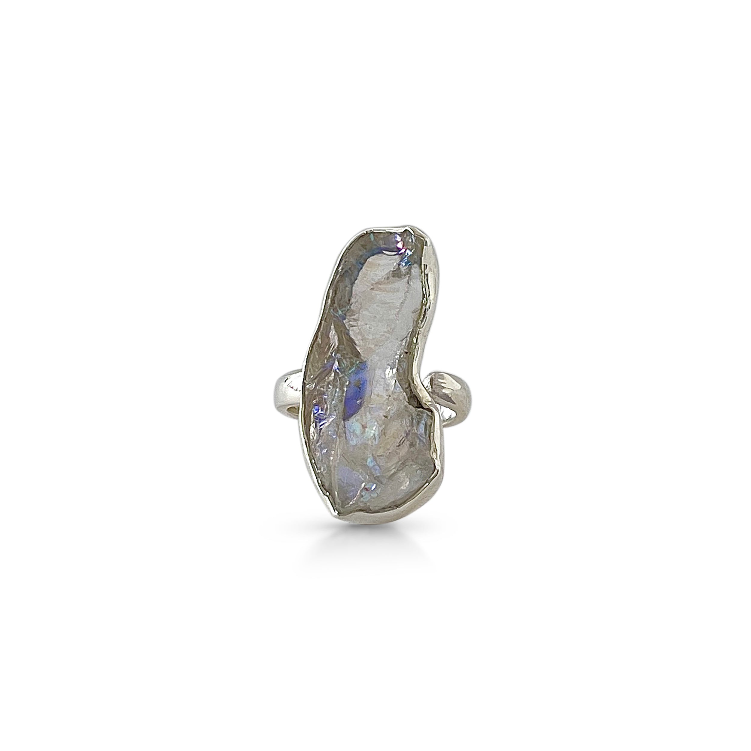 Titanium Druzy White Ring-(TDW-2-2)