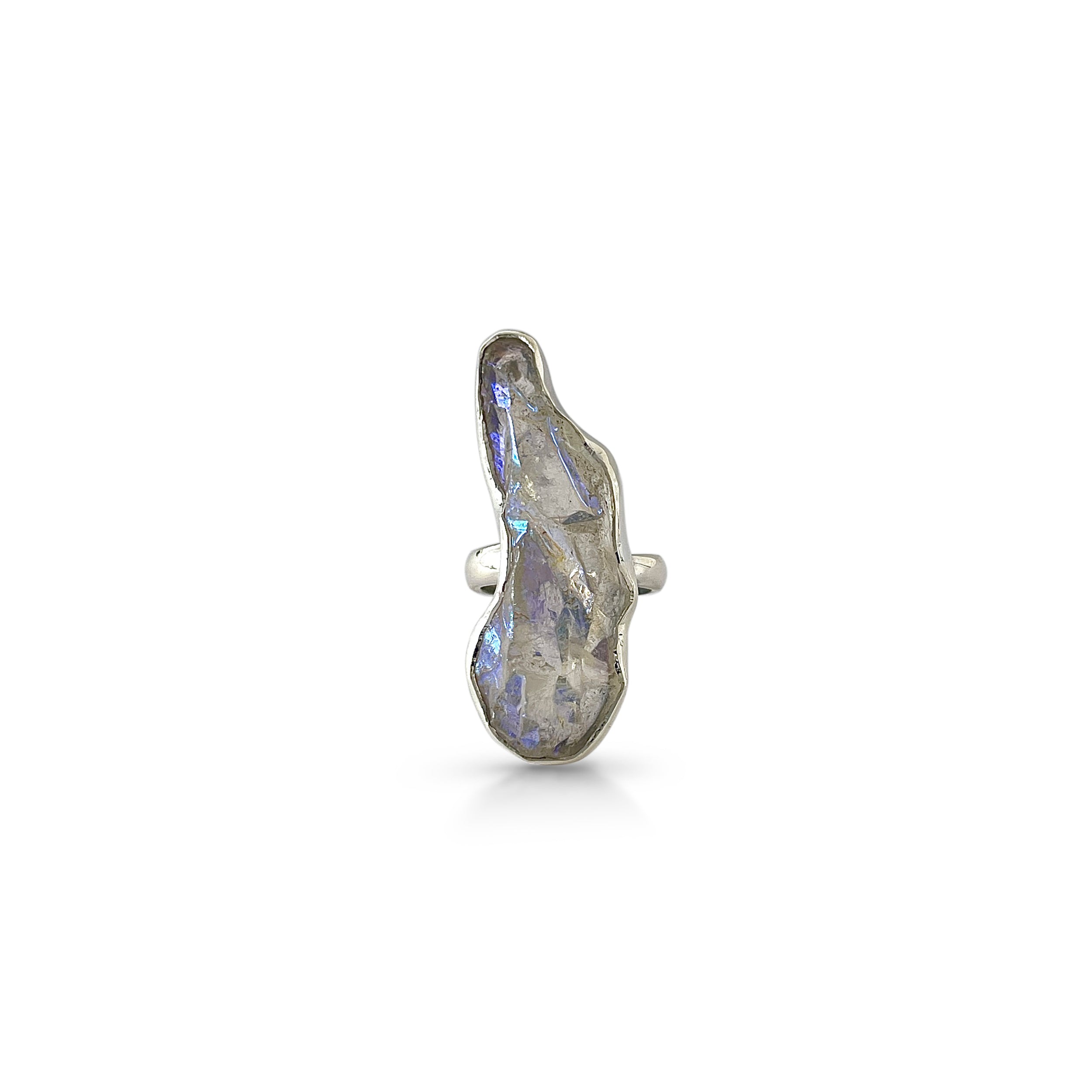 Titanium Druzy White Ring-(TDW-2-20)