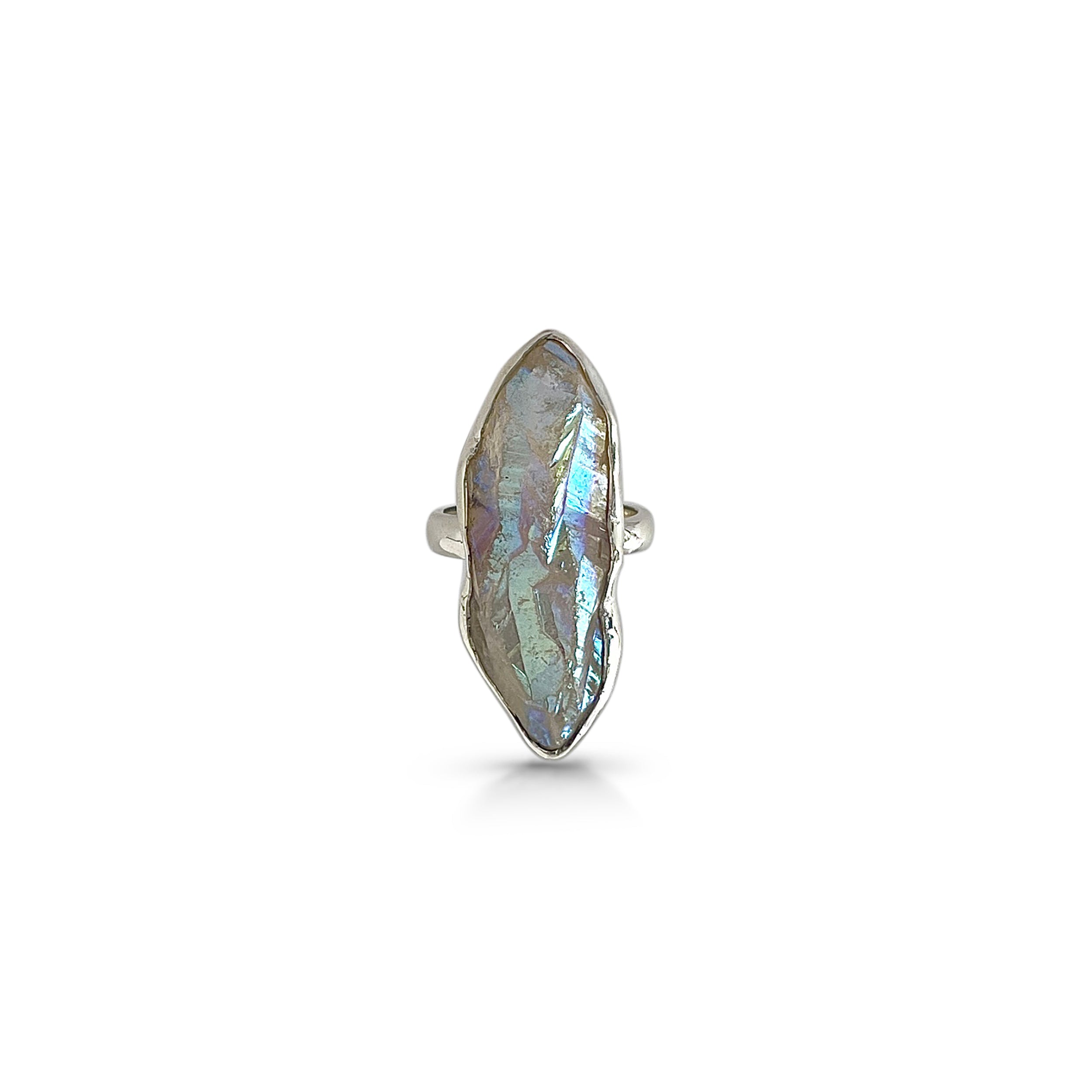 Titanium Druzy White Ring-(TDW-2-27)