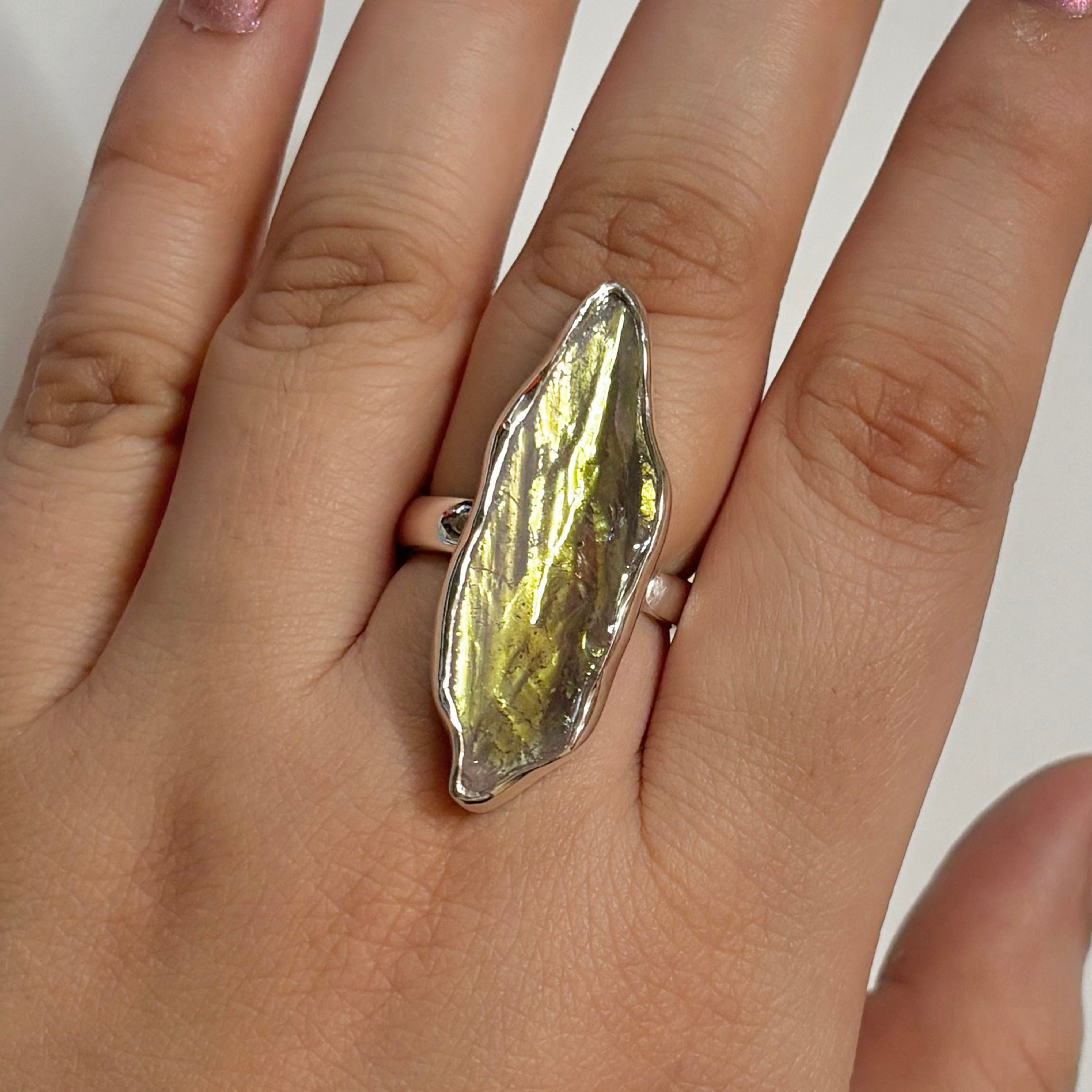 Titanium Druzy White Ring-(TDW-2-28)