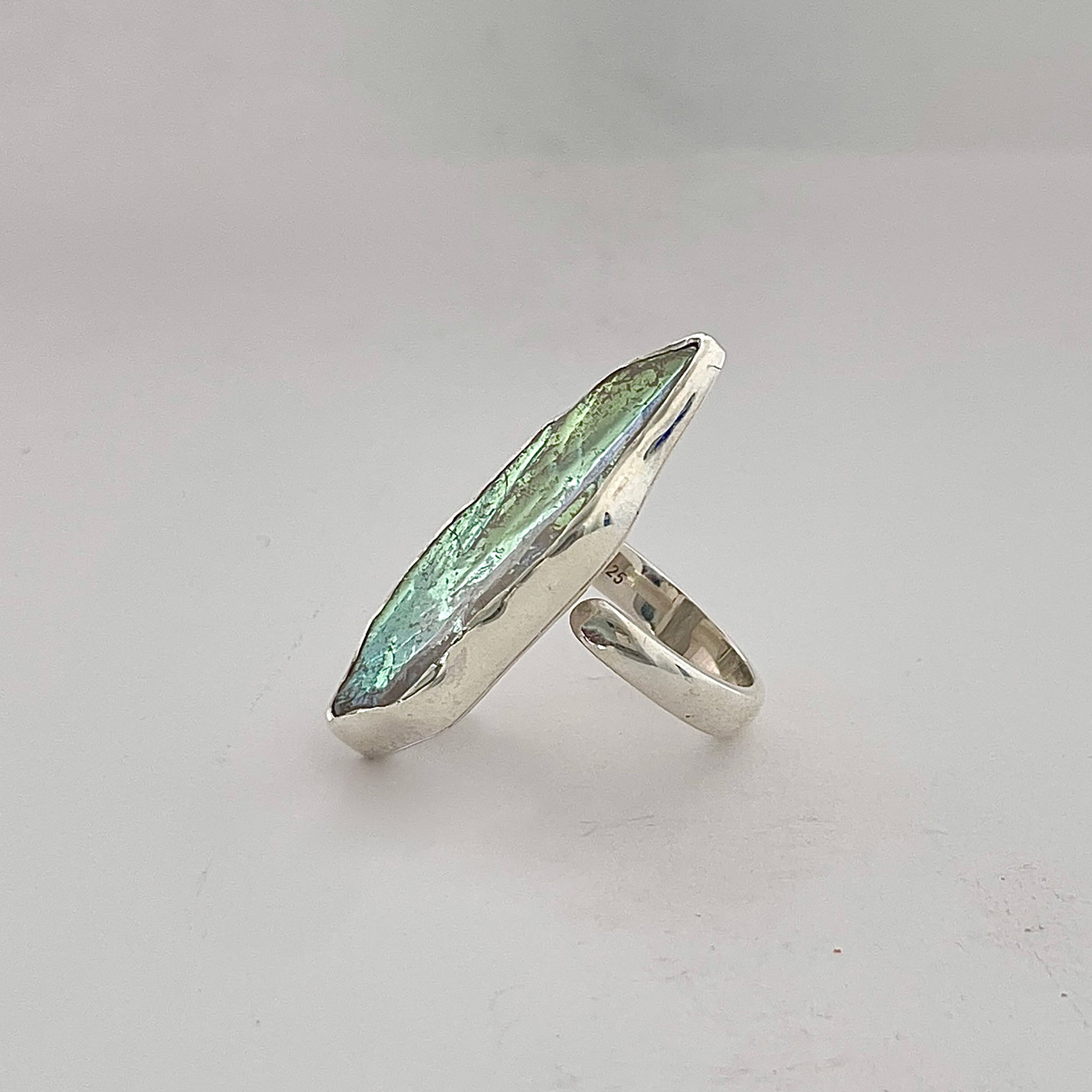 Titanium Druzy White Ring-(TDW-2-28)