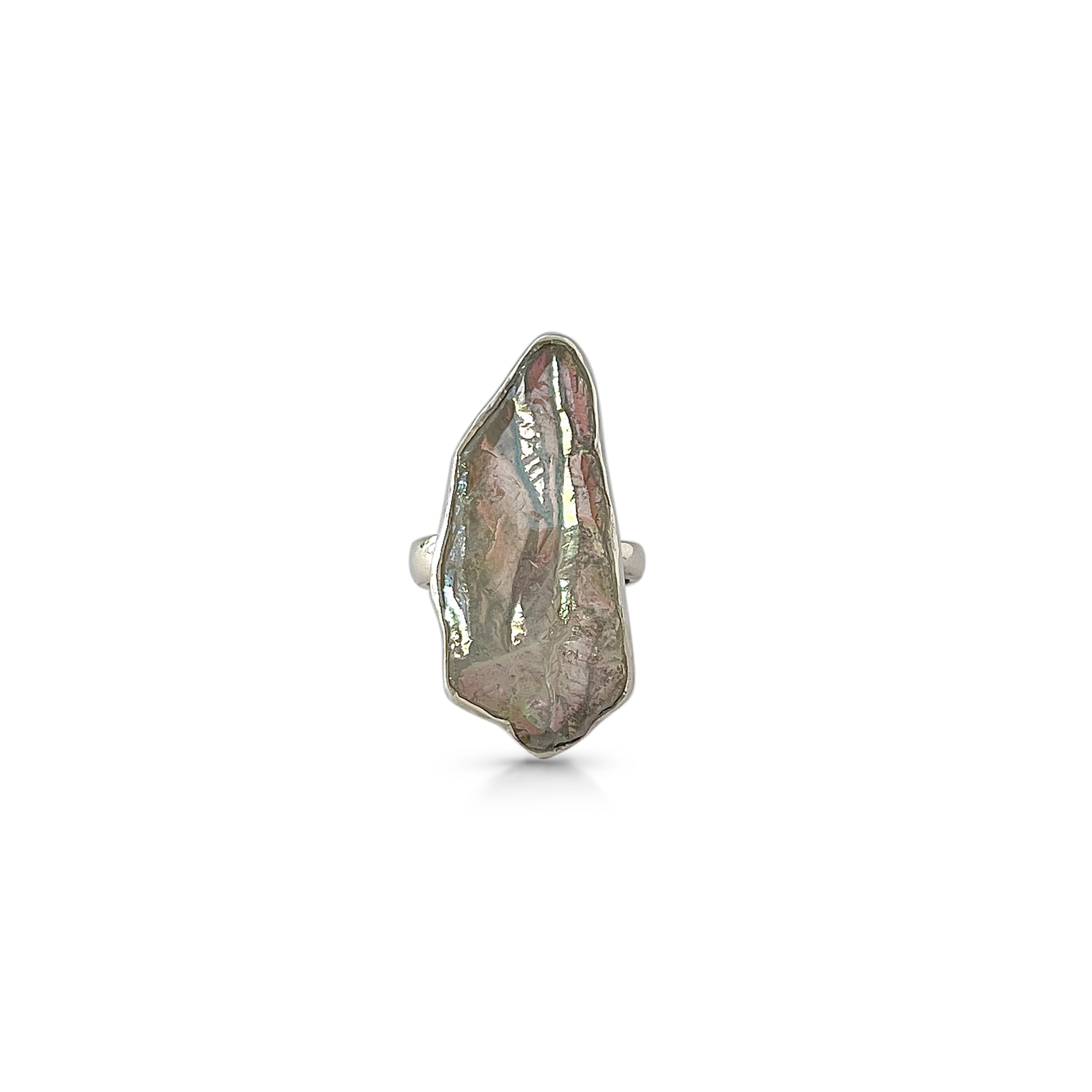 Titanium Druzy White Ring-(TDW-2-29)