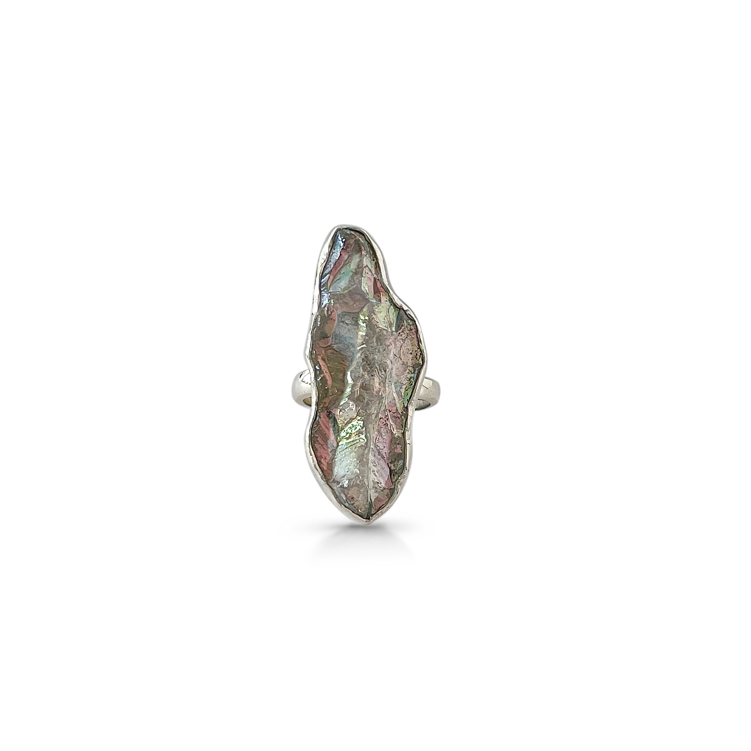 Titanium Druzy White Ring-(TDW-2-3)