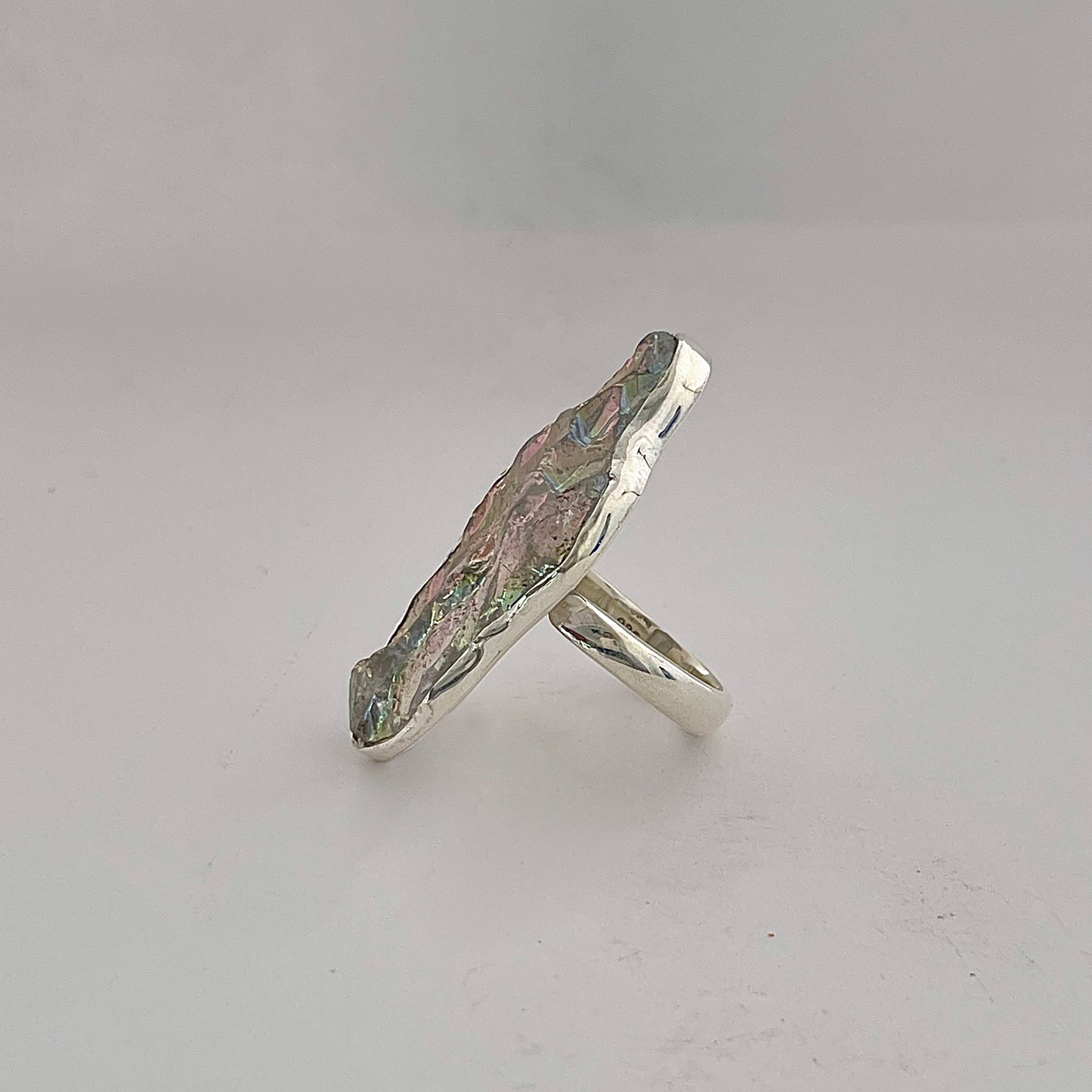 Titanium Druzy White Ring-(TDW-2-3)