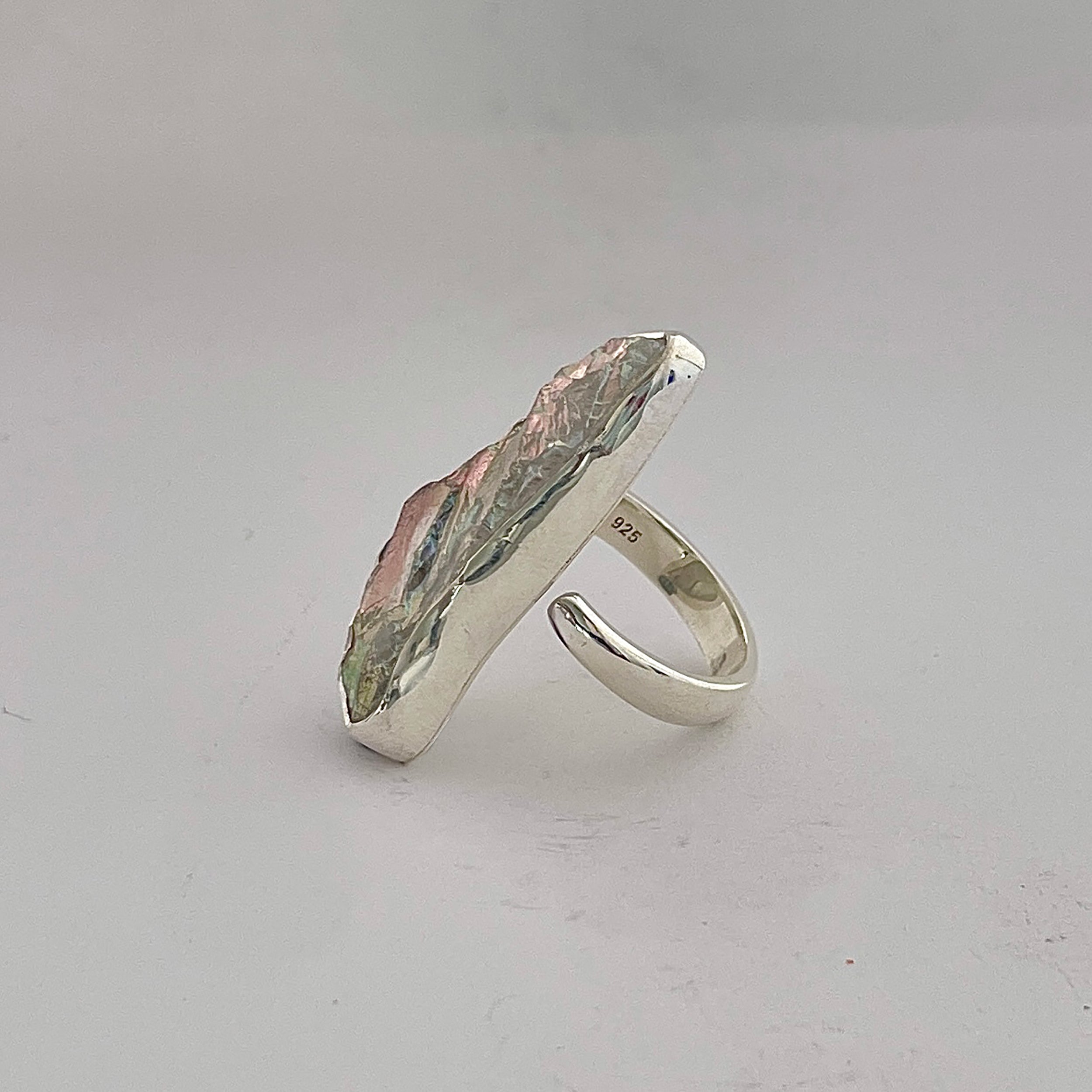 Titanium Druzy White Ring-(TDW-2-30)