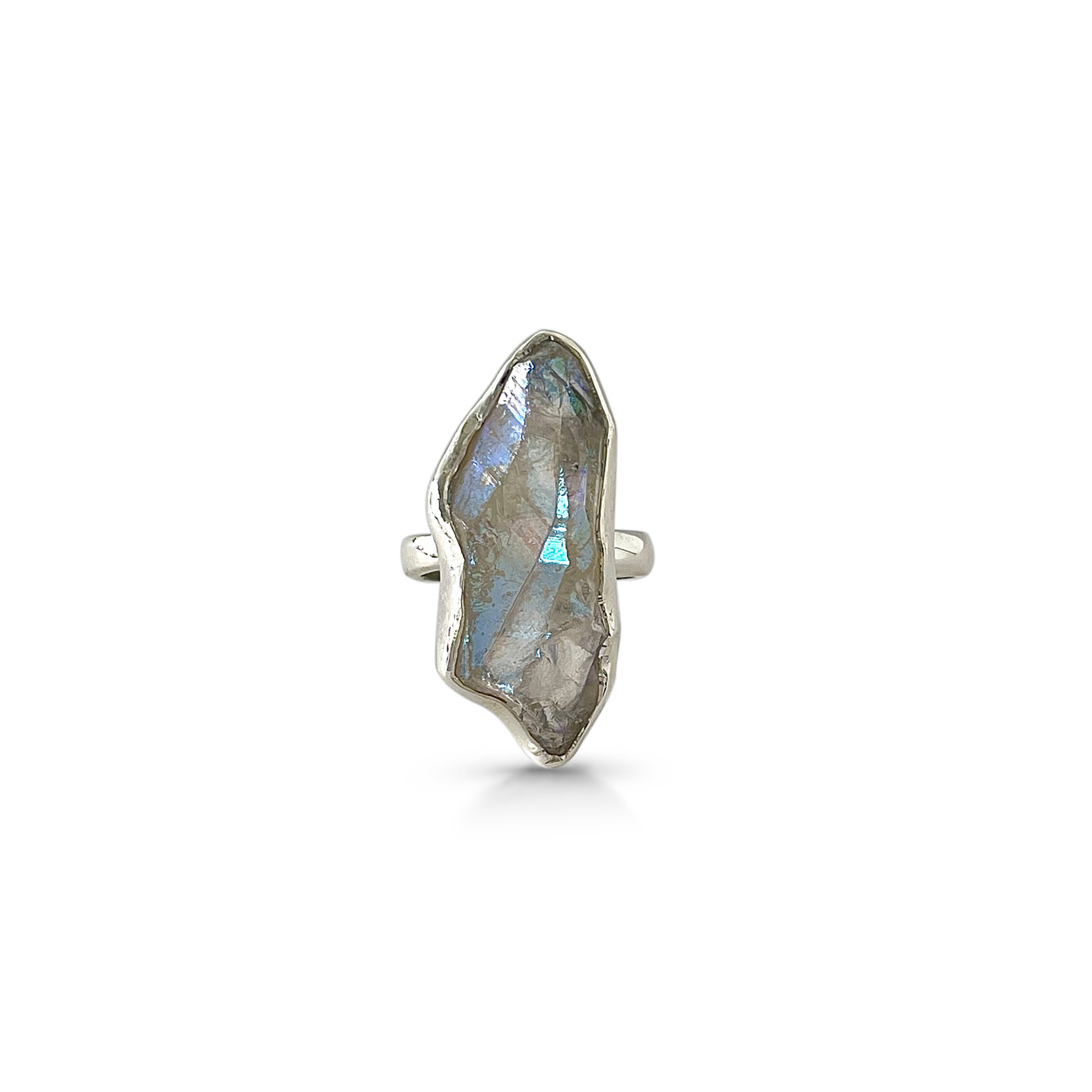 Titanium Druzy White Ring-(TDW-2-31)
