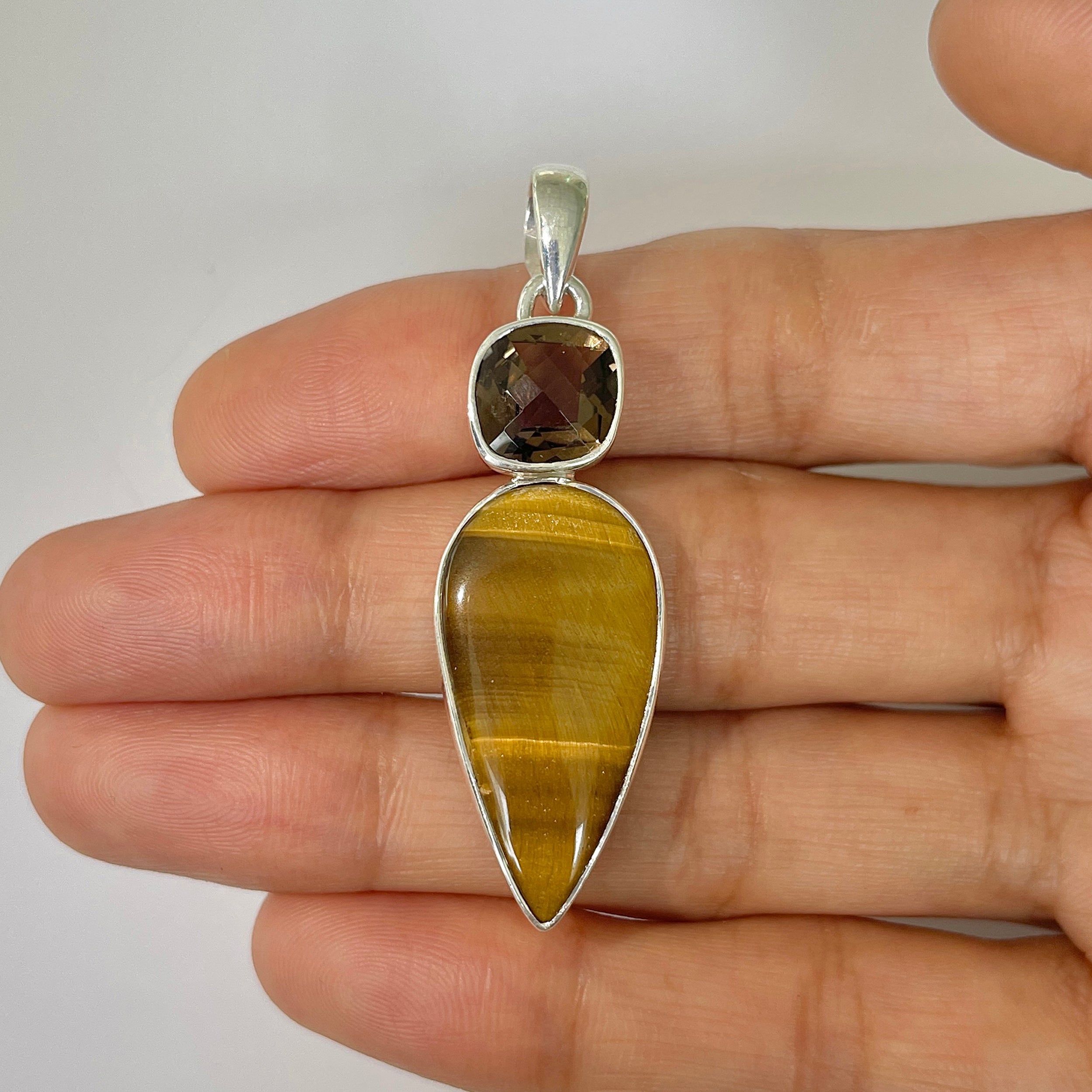 Tiger Eye Pendant-(TGE-1-12)