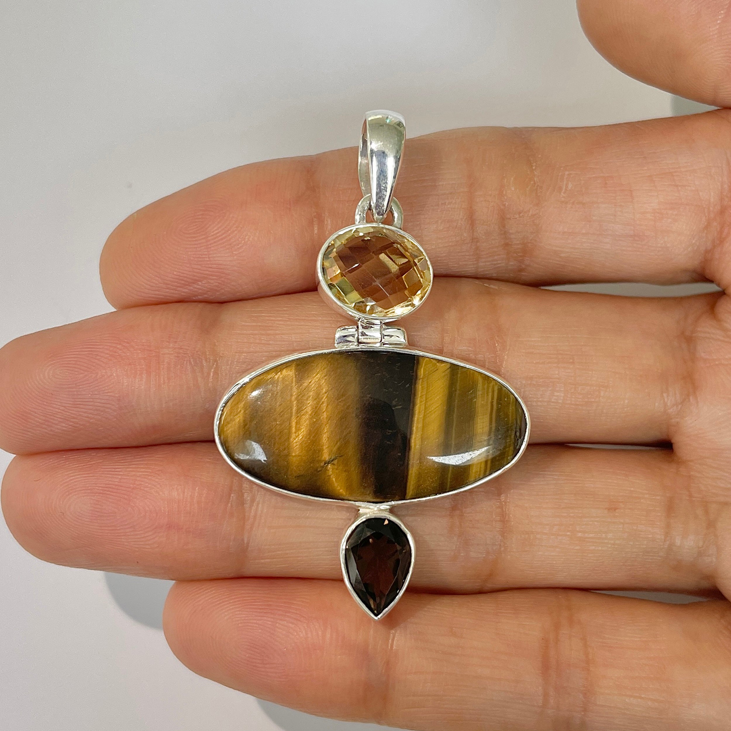 Tiger Eye Pendant-(TGE-1-37)