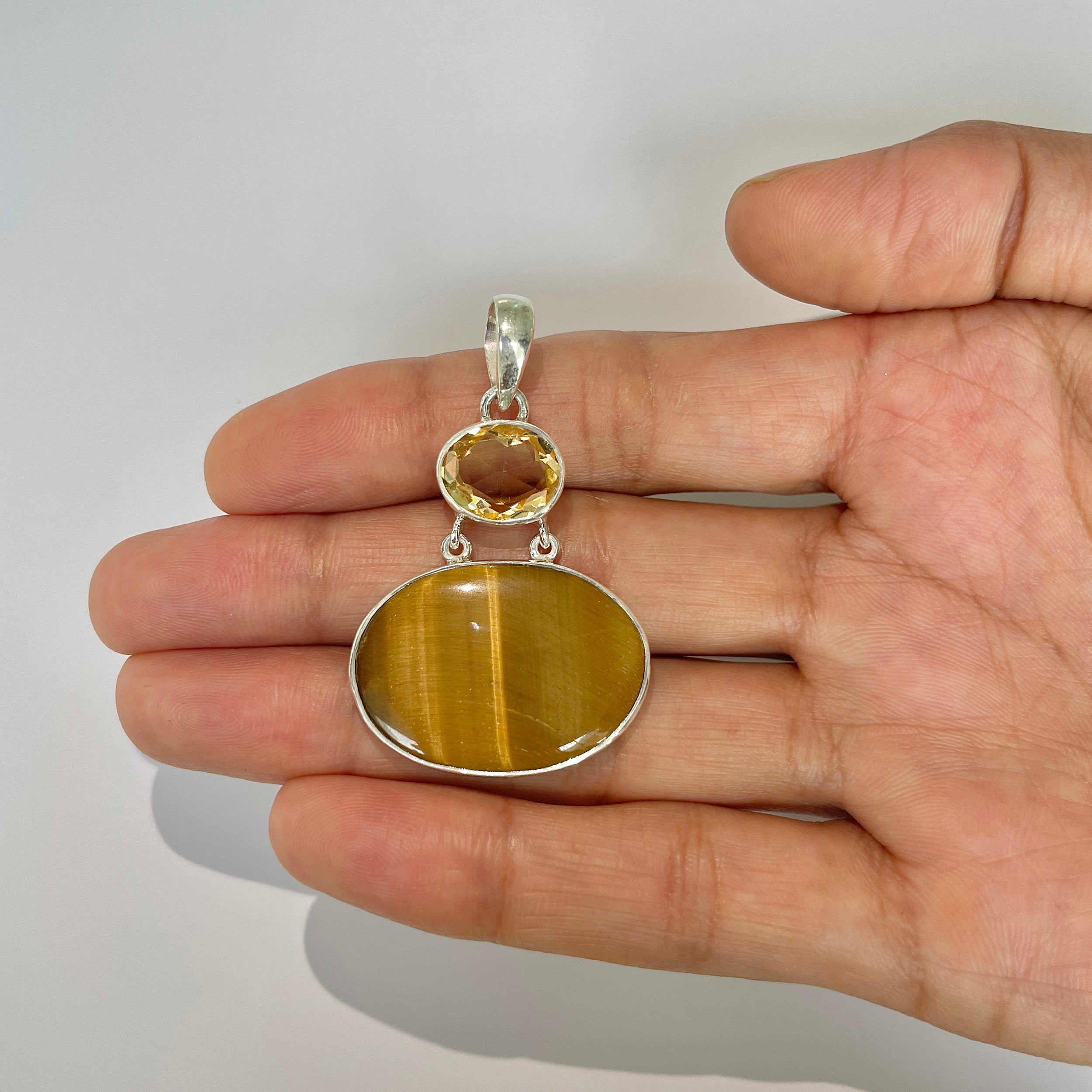 Tiger Eye Pendant-(TGE-1-7)