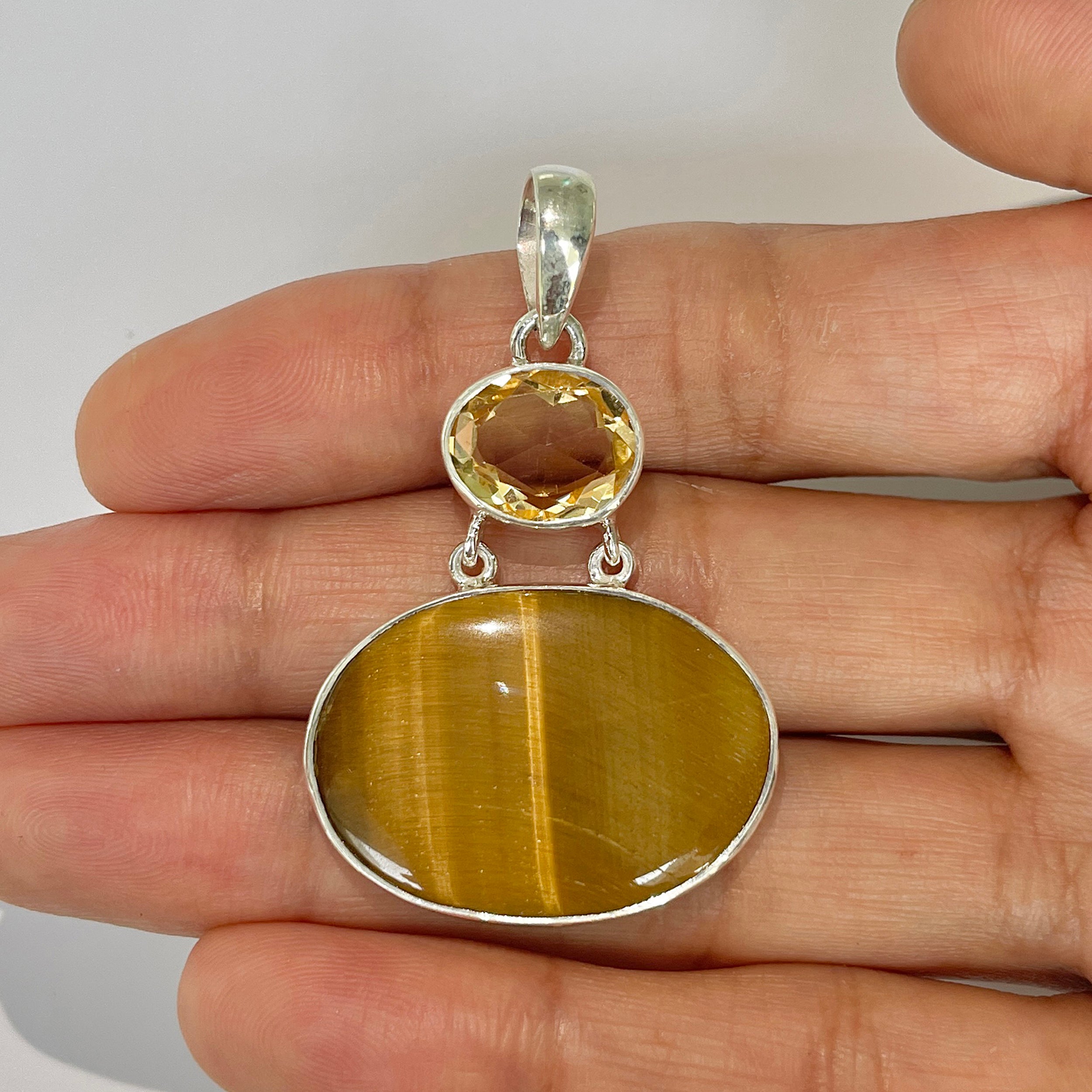 Tiger Eye Pendant-(TGE-1-7)