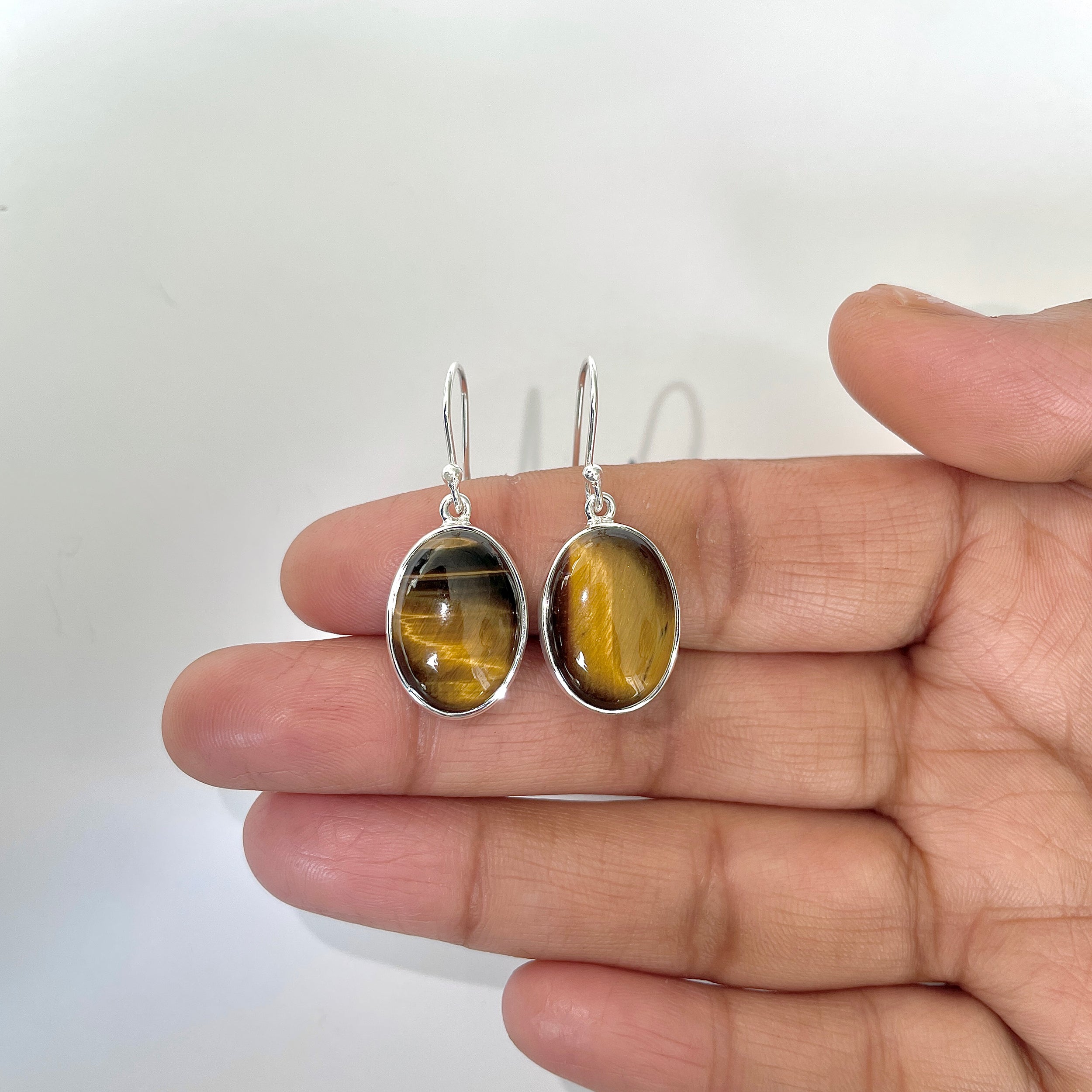 Tiger Eye Earring-(TGE-3-10)