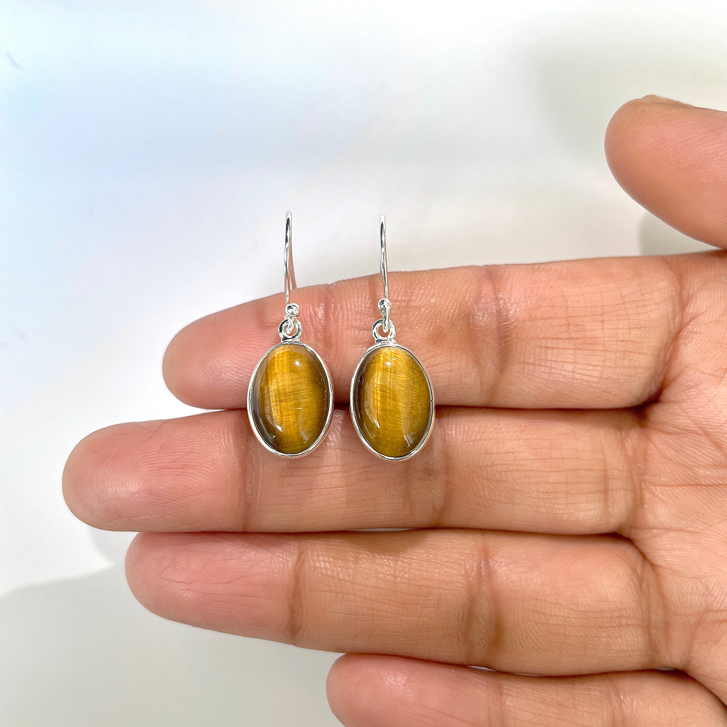 Tiger Eye Earring-(TGE-3-13)
