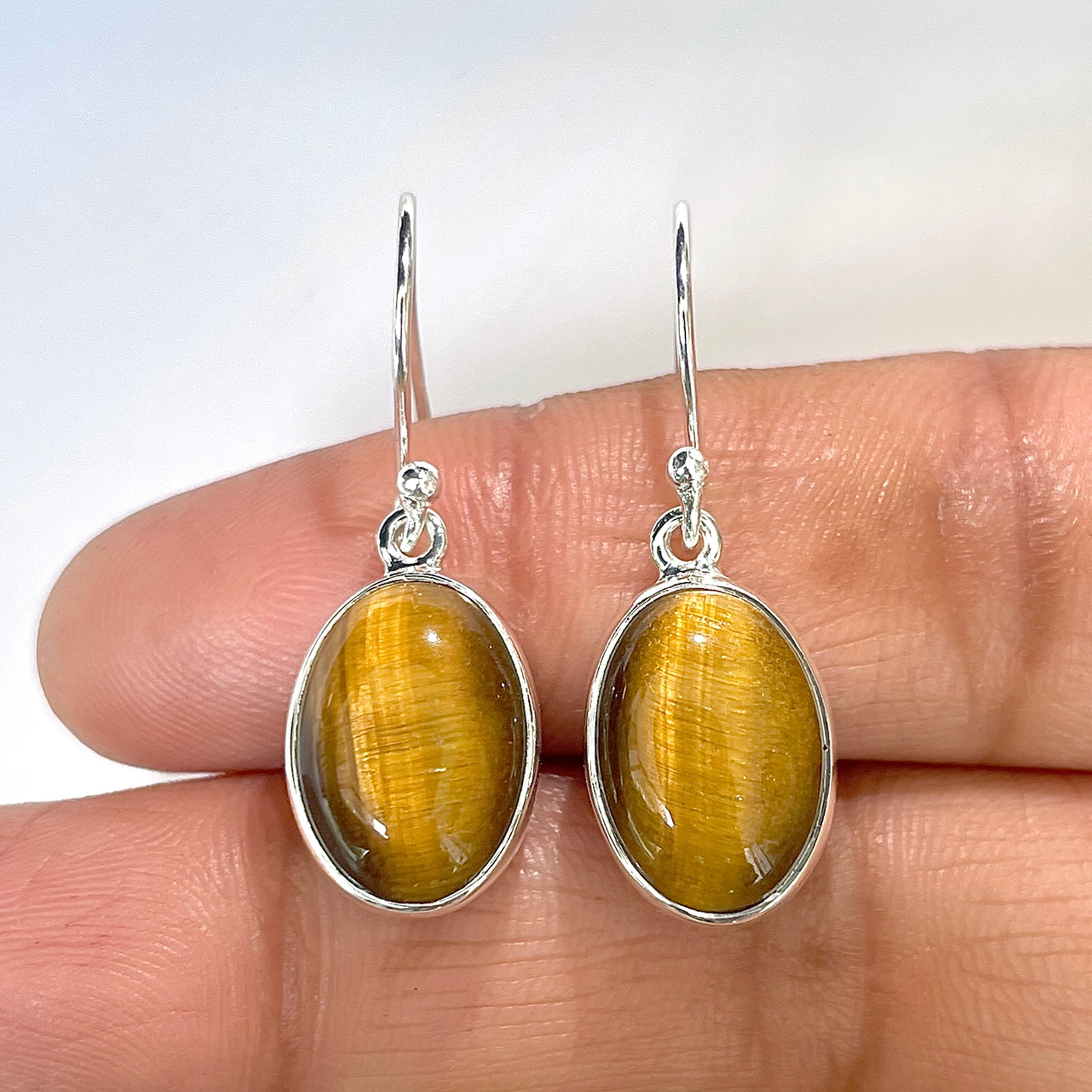 Tiger Eye Earring-(TGE-3-13)