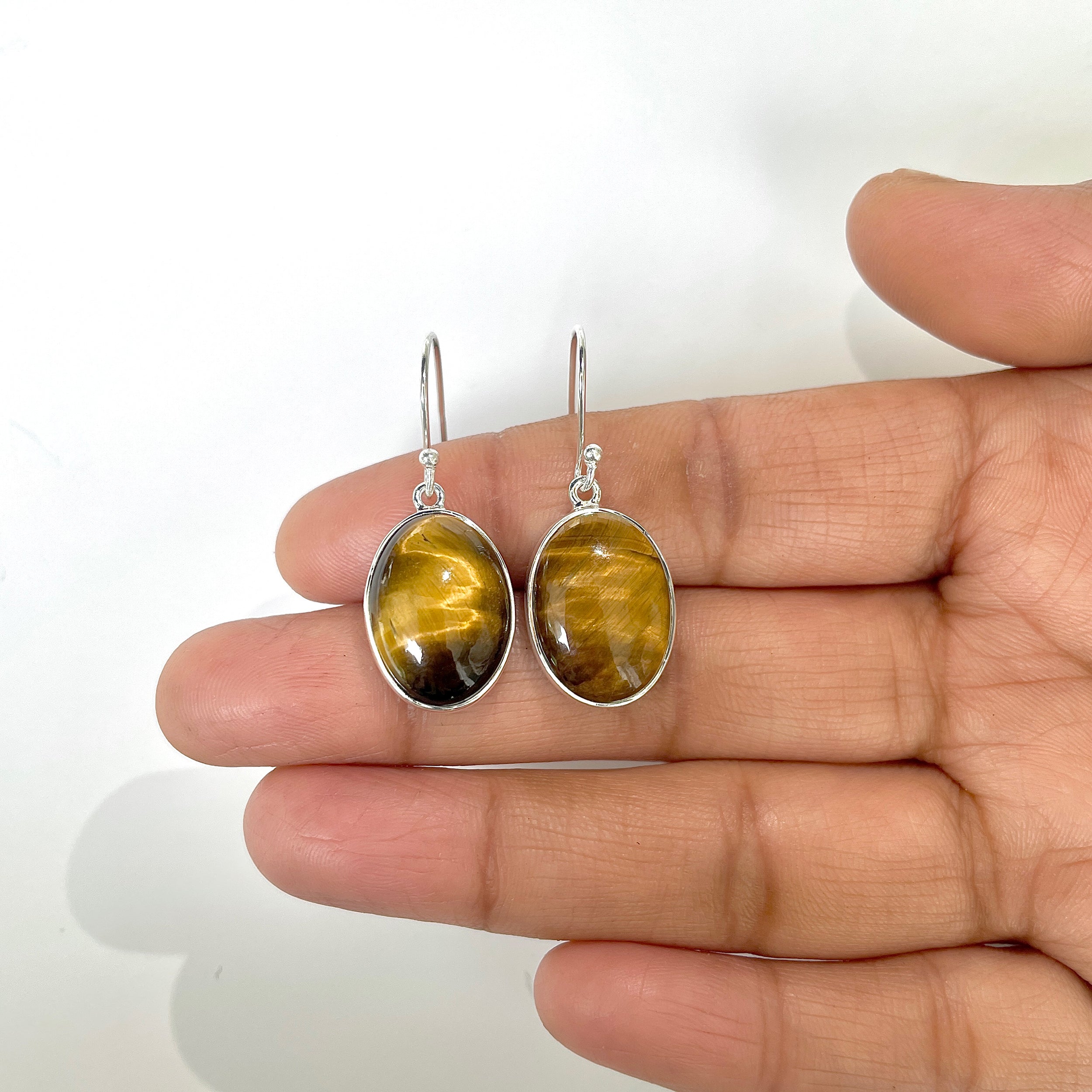 Tiger Eye Earring-(TGE-3-18)