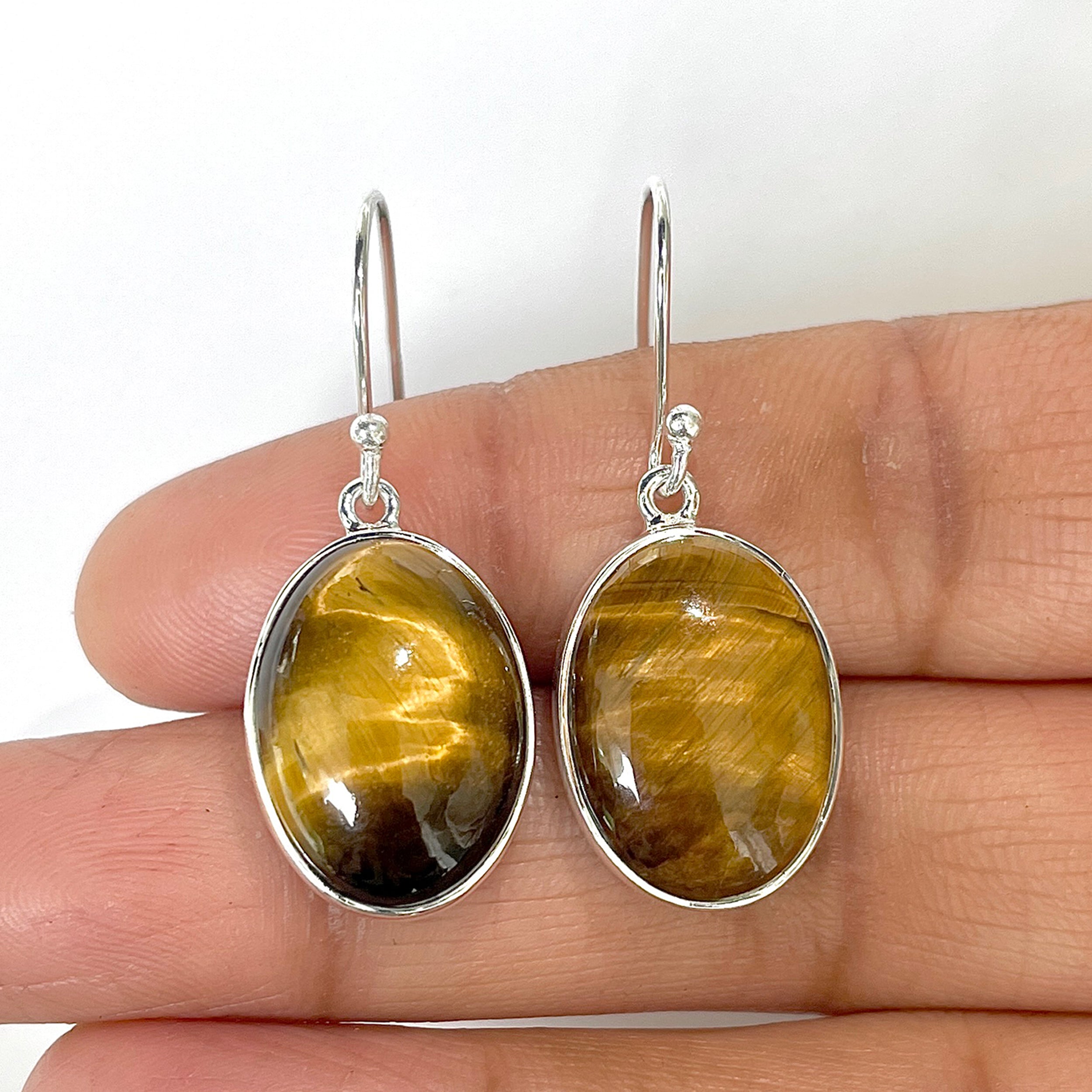 Tiger Eye Earring-(TGE-3-18)