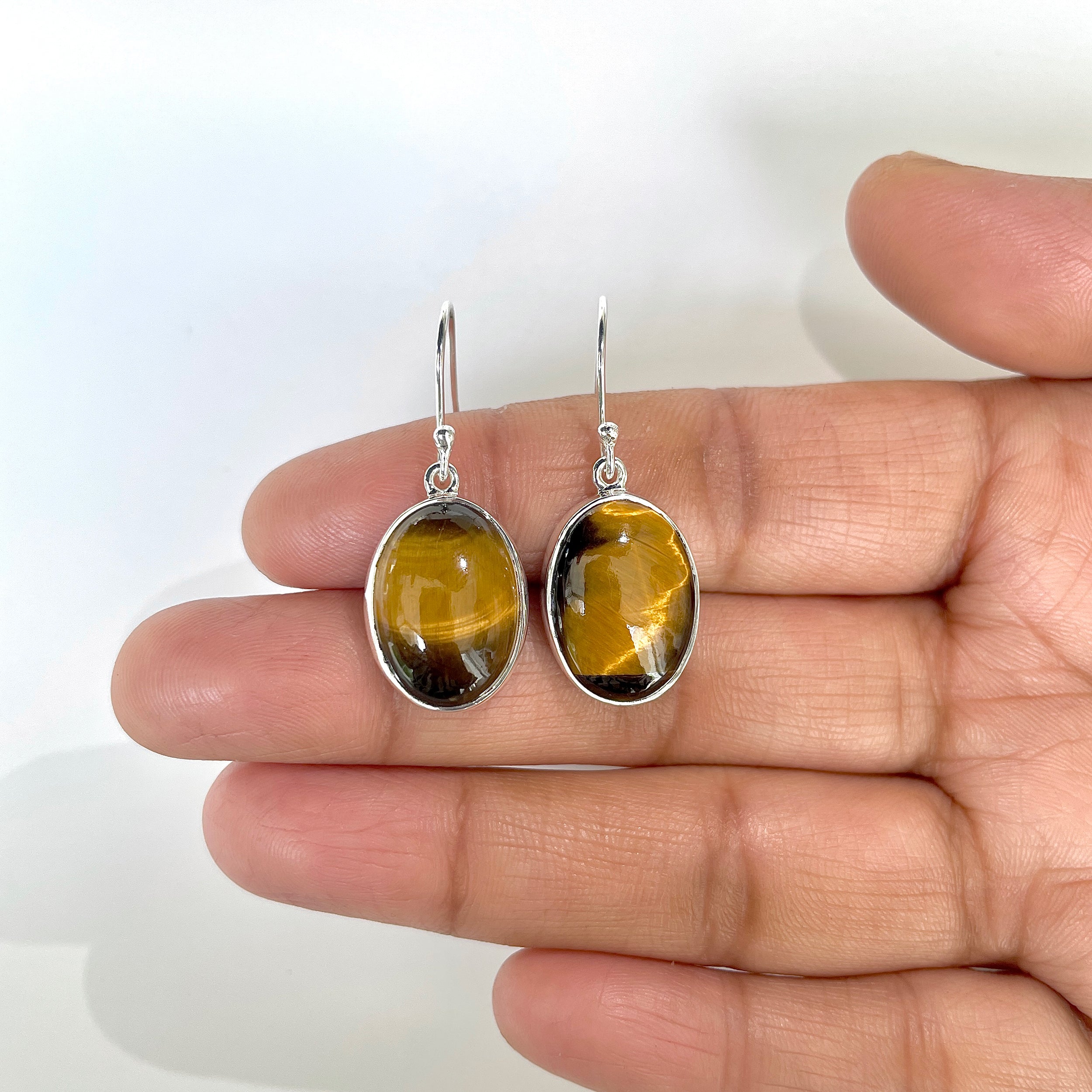 Tiger Eye Earring-(TGE-3-3)