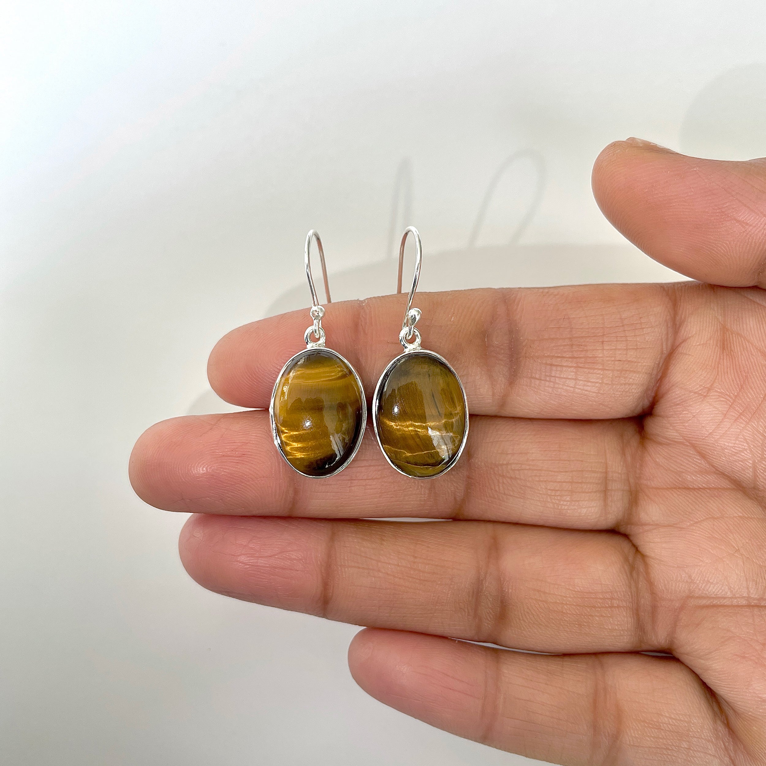 Tiger Eye Earring-(TGE-3-4)