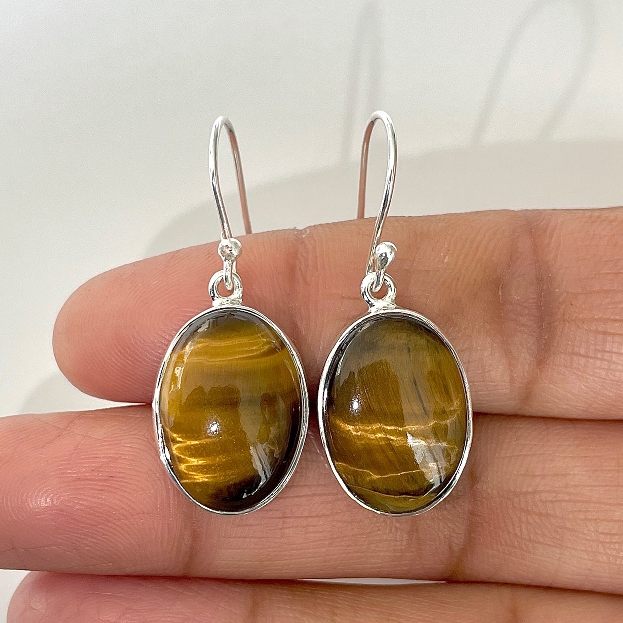 Tiger Eye Earring-(TGE-3-4)